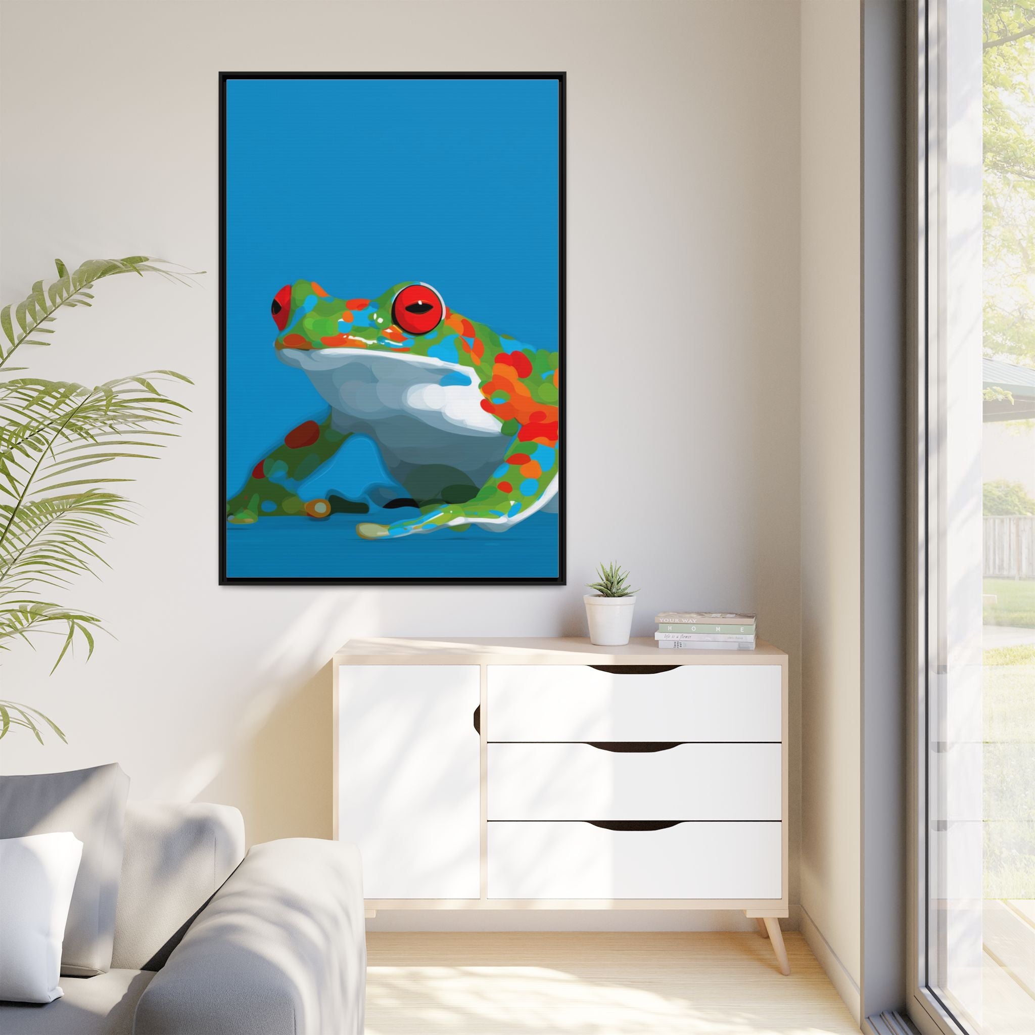 Mosaic Frog: Geometric Wildlife Art, Colorful Amphibian Print   |    Custom Orders Available
