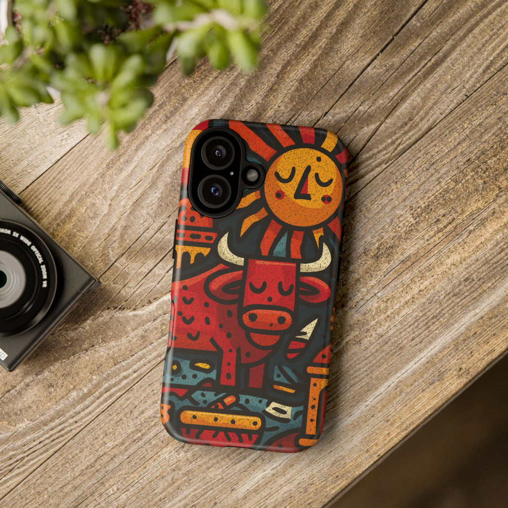 Spanish Phone Case featuring Bull | Tough Cases | Travel Gift, Art Lover's Accessory, Colorful Cover, Unique Design, Barcelona