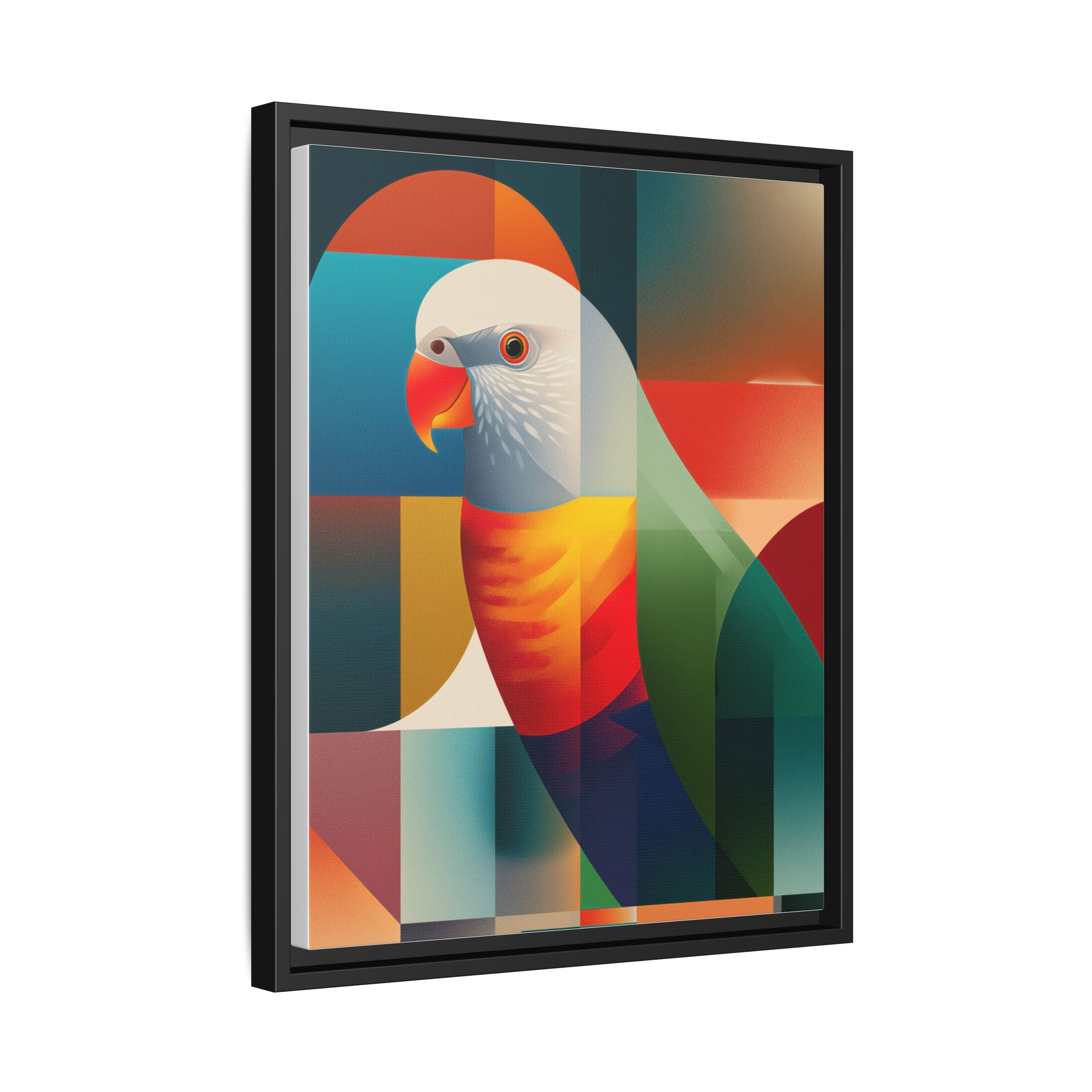 Cubist Parrot: Geometric Bird Illustration, Modern Digital Art   |    Custom Orders Available