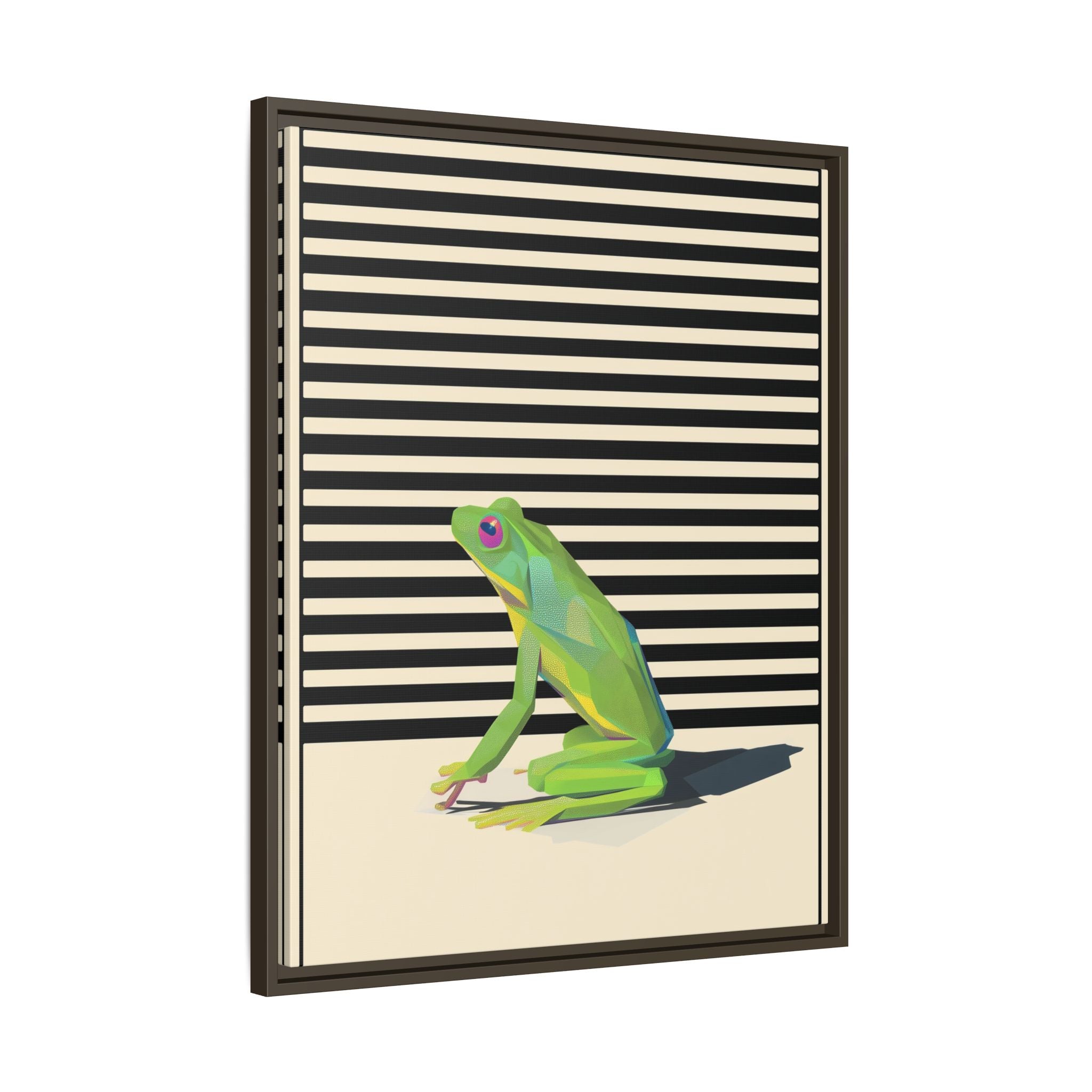 Geometric Frog Persona: Modern Wildlife Illustration, Vibrant Graphic Design   |  Personalized & Custom Orders Available