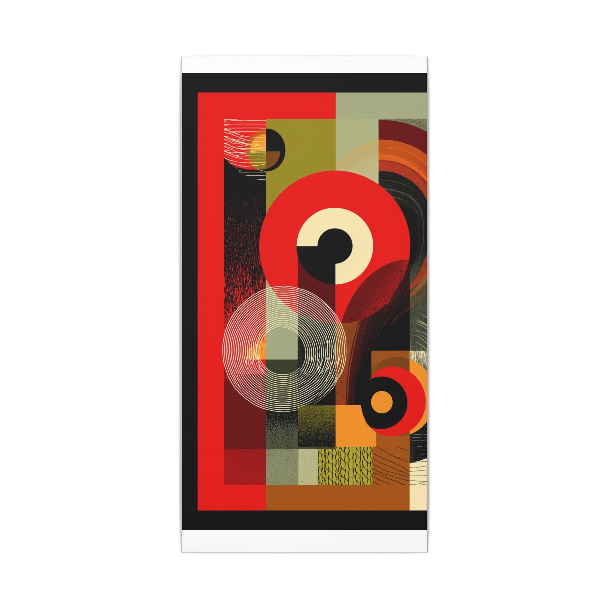 Geometric Convergence: Mid-Century Modern Abstract, Constructivist Design Principles, Bold Chromatic Composition   |   Custom Orders