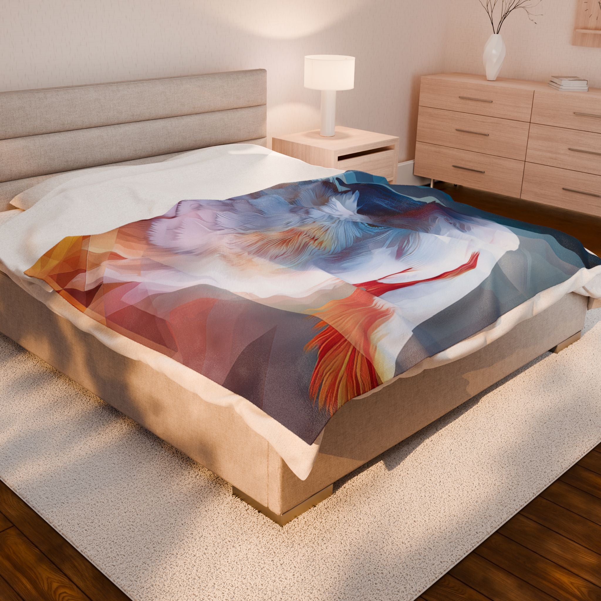 Prismatic Cockatoo Quilt Cover, Doona Cover, Duvet : Geometric Digital Wildlife,  Deconstruction Art   |    Custom Orders Available