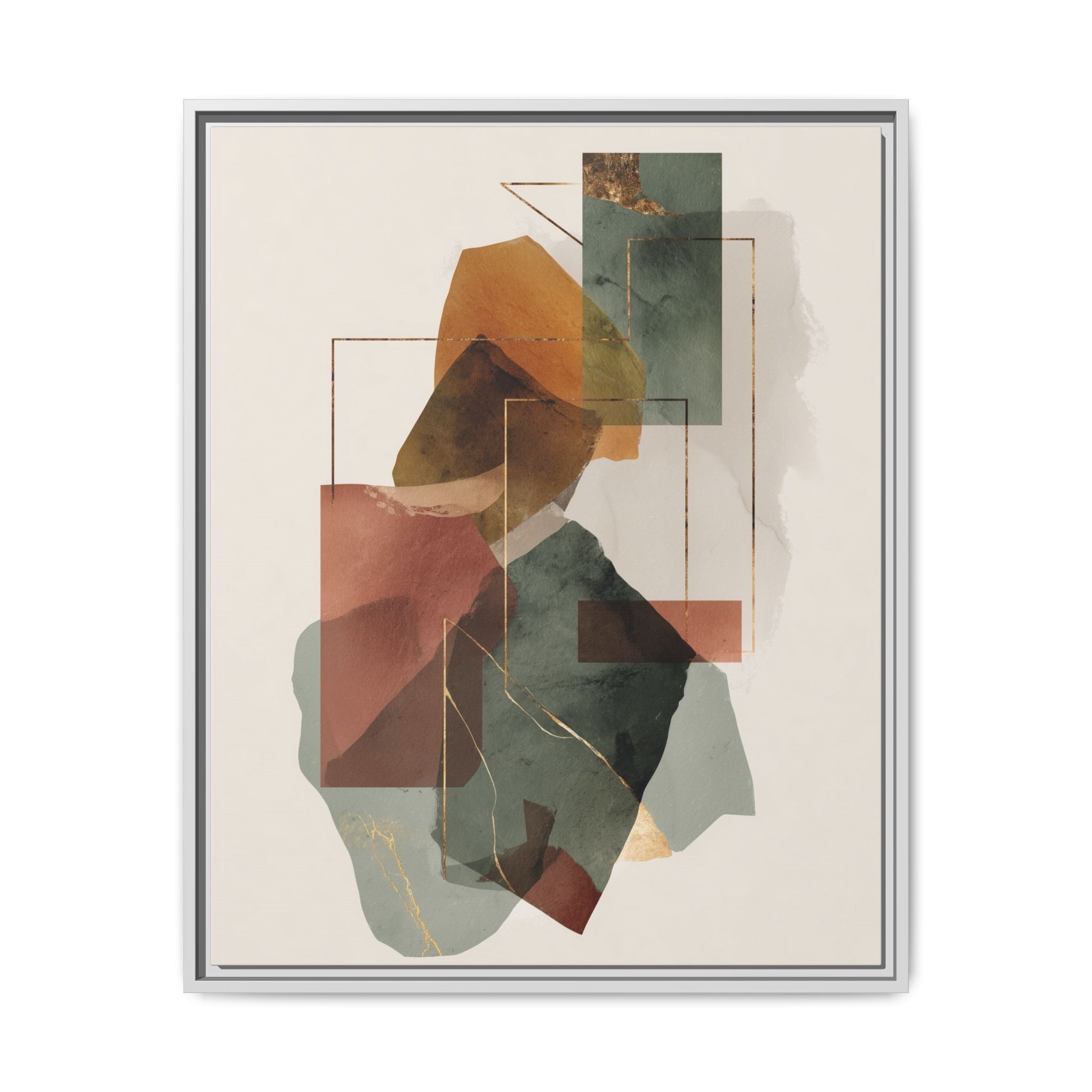 Harmonic Geometries: Architectural Abstraction, Earthy Palette, Minimalist Composition   |   Custom Orders Accepted