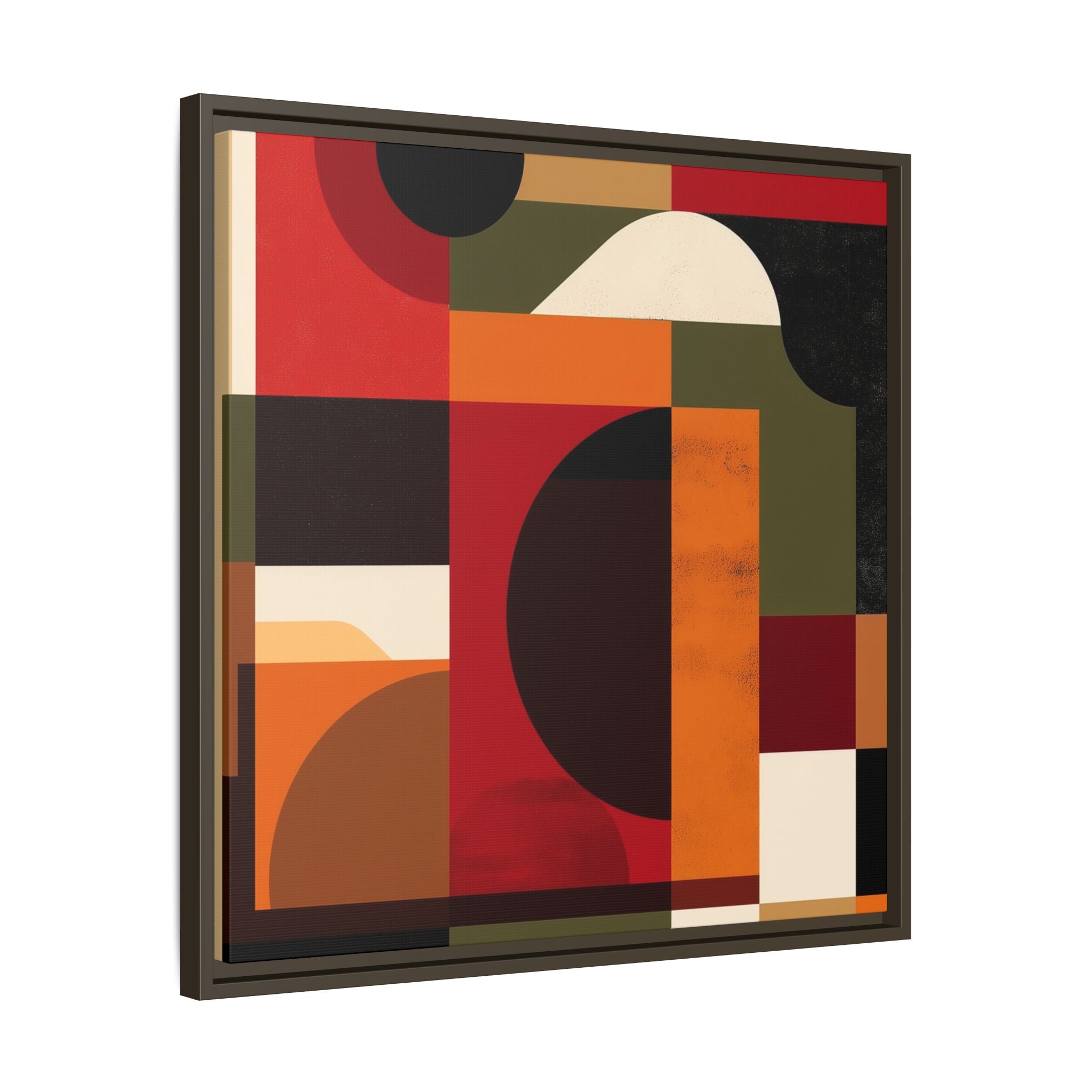 Geometric Convergence: Abstract Bauhaus Design, Constructivist Color Blocks, Architectural Art Composition   |   Custom Orders Accepted