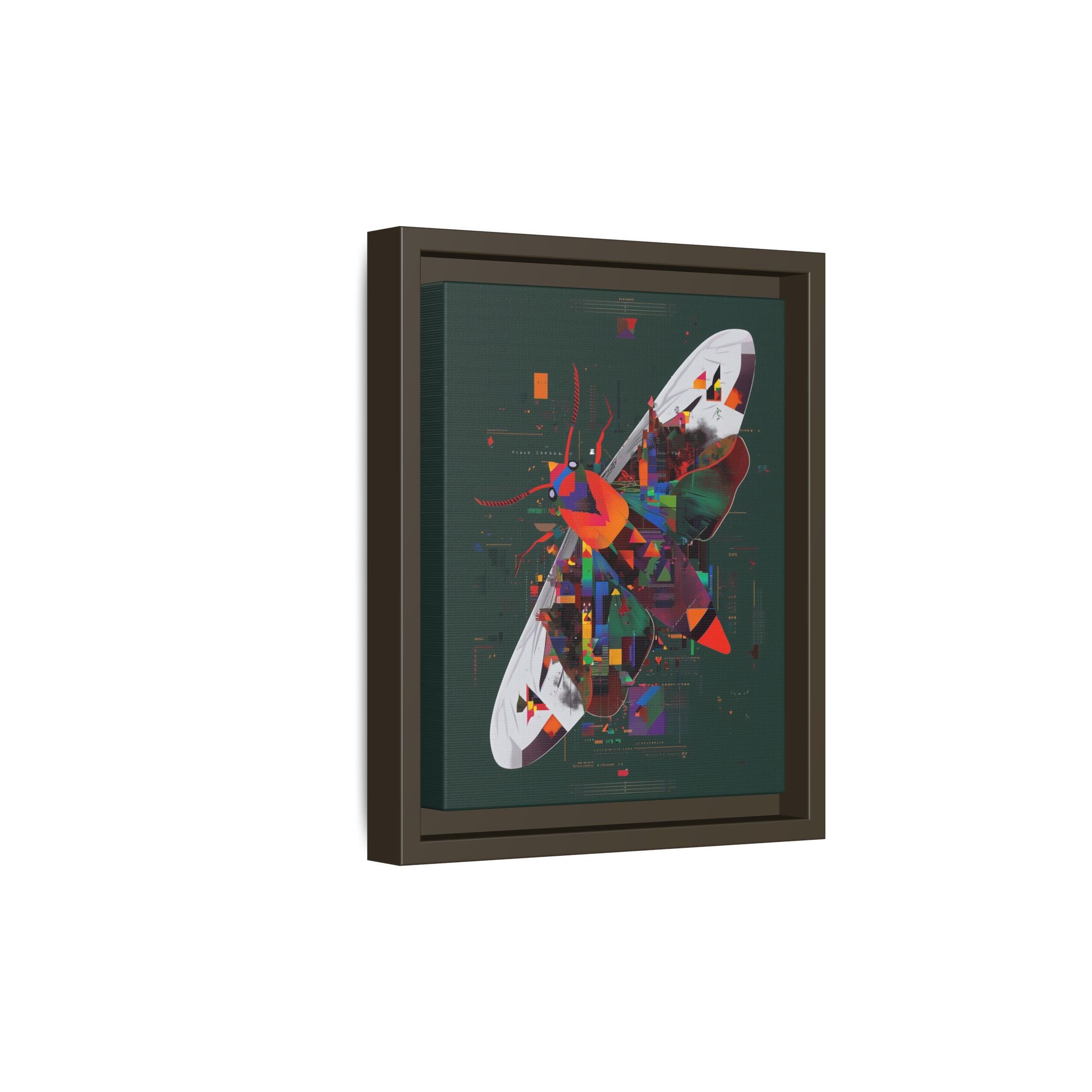 Digital Metamorphosis Framed Print : Geometric Butterfly Synthesis, Technological Nature Rendering   |   Custom Orders Available