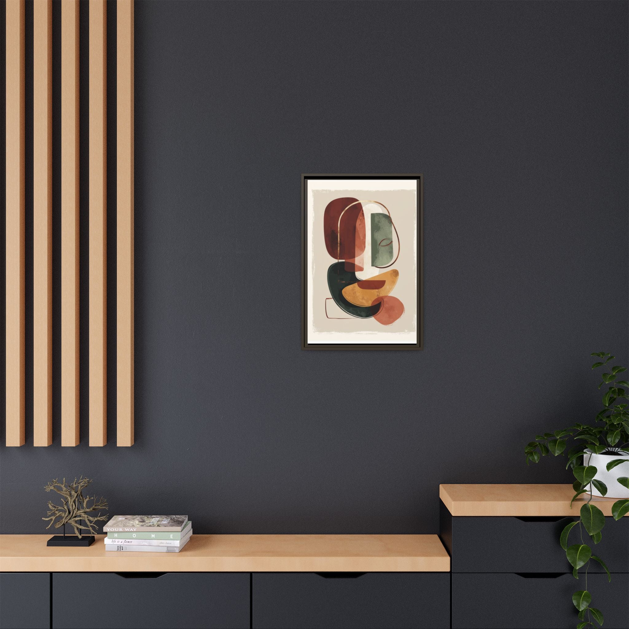 Layered Geometries: Mid-Century Modern Composition, Organic Abstract Design, Translucent Intersecting Shapes   |   Custom Orders Accepted