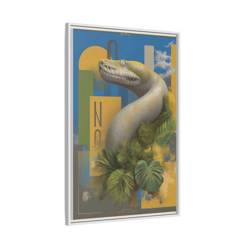 Serpent's Geometry: Tropical Anaconda Graphic Design, Modern Wildlife Illustration   |  Personalized & Custom Orders Available