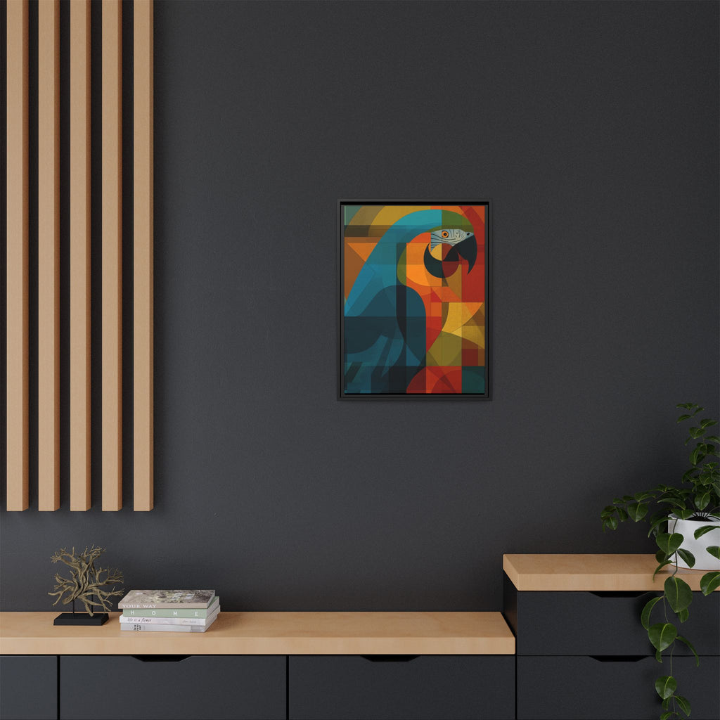 Prismatic Parrot Framed Print : Cubist Digital Geometry, Modernist Color Fragmentation   |  Personalized & Custom Orders Available