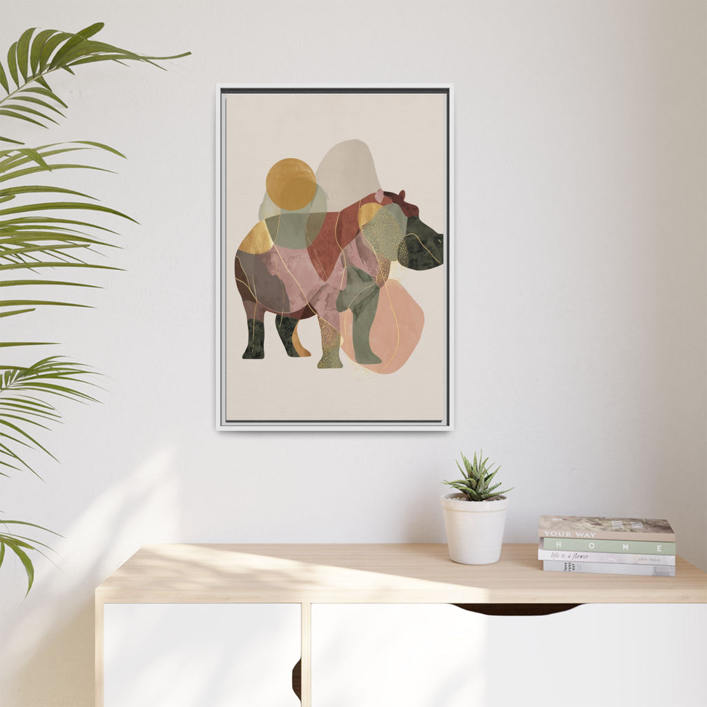 Fragmented Hippopotamus: Geometric Abstract Art, Minimalist Animal Portrait   |  Personalized & Custom Orders Available