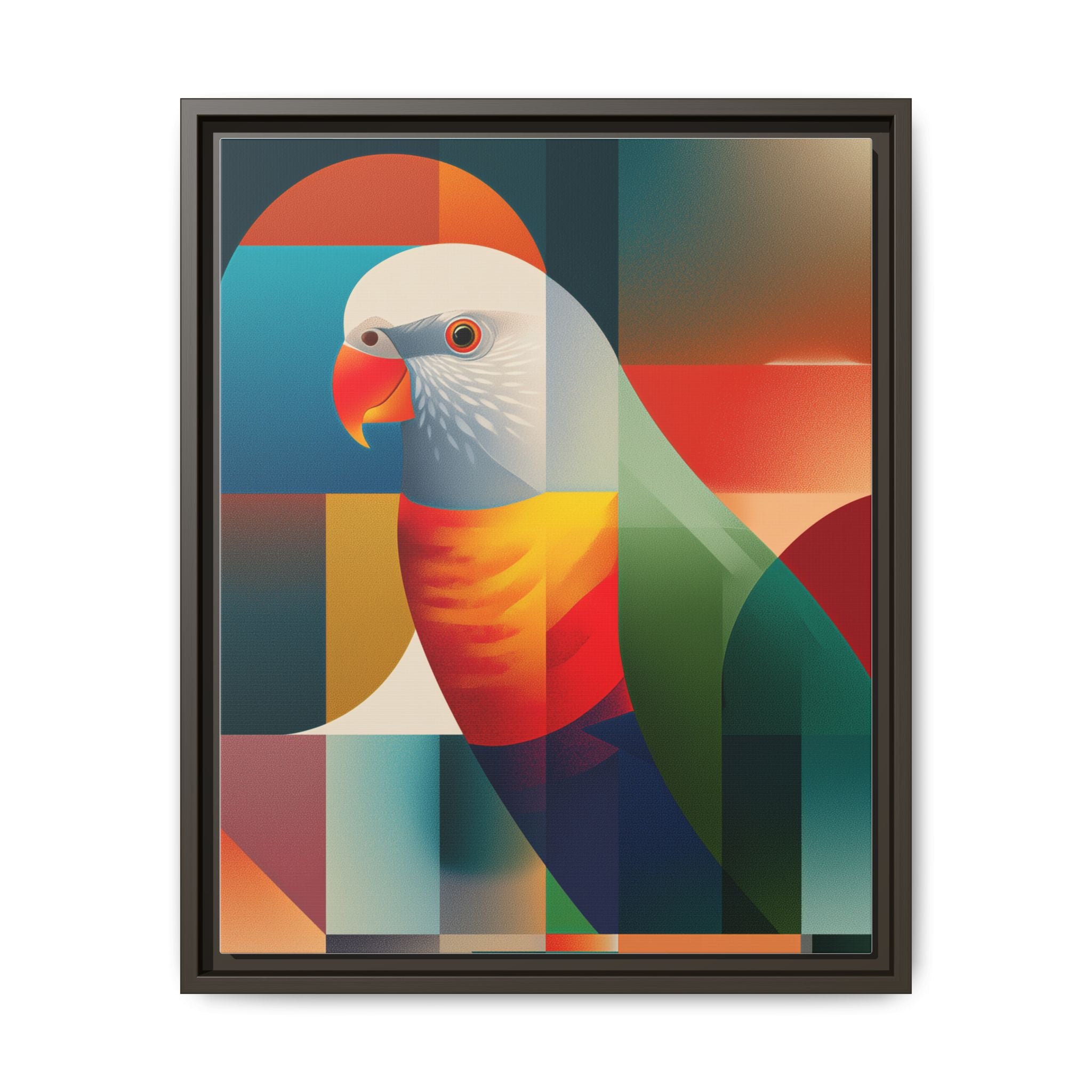 Cubist Parrot: Geometric Bird Illustration, Modern Digital Art   |    Custom Orders Available