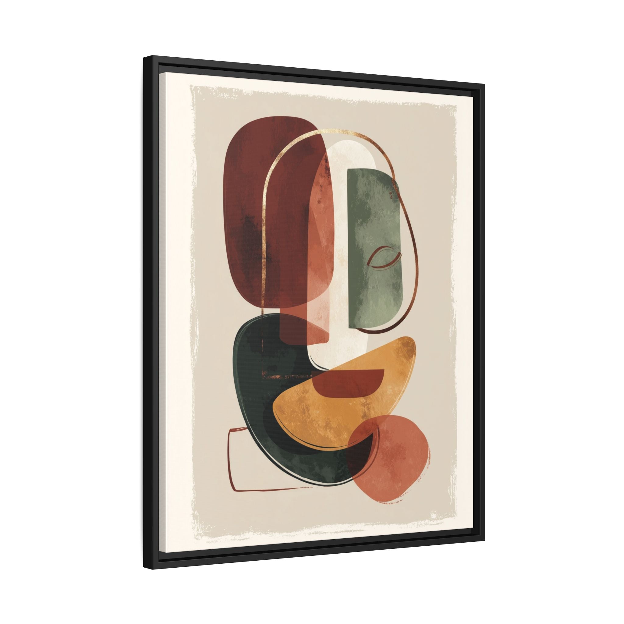 Layered Geometries: Mid-Century Modern Composition, Organic Abstract Design, Translucent Intersecting Shapes   |   Custom Orders Accepted