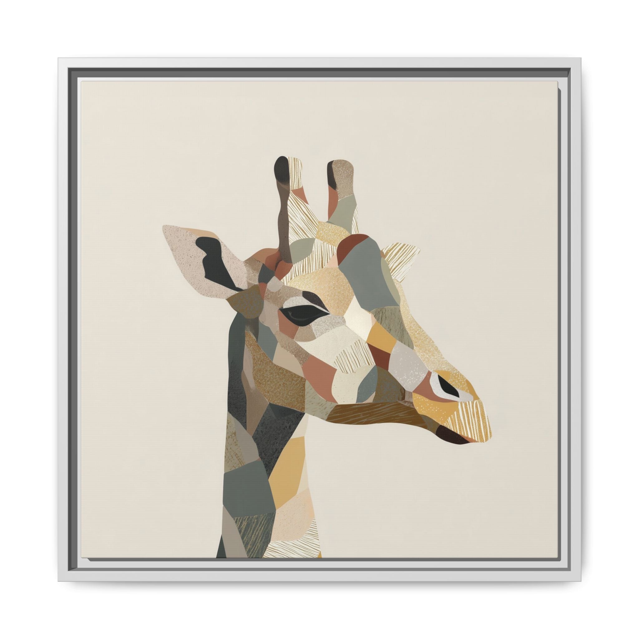 Geometric Giraffe: Cubist Wildlife Abstraction, Polygon Animal Portrait   |  Personalized & Custom Orders Available