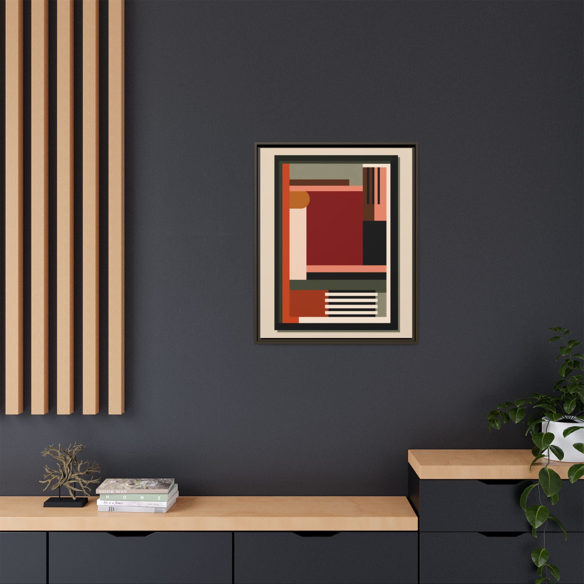 Architectural Geometries: Modern Abstract Composition, Bauhaus-Inspired Design, Geometric Color Blocking   |   Custom Orders Accepted