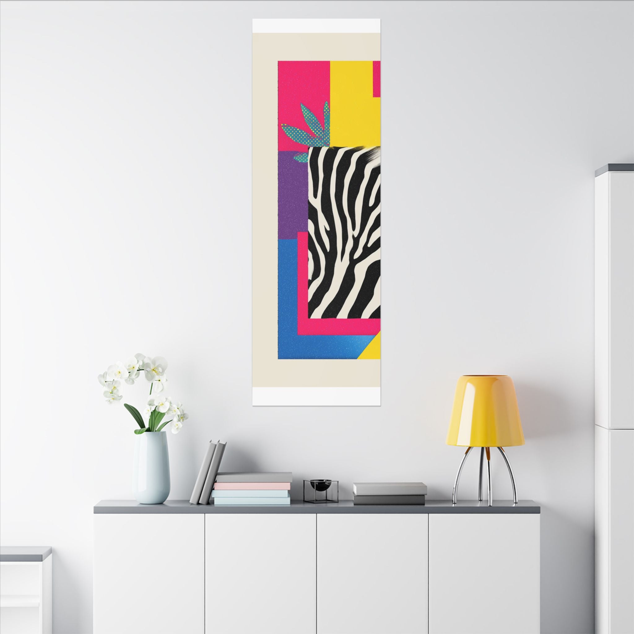 Pop Geometry: Zebra Leopard Fusion, Geometric Color Block, Modern Abstract Design   |   Custom Orders Accepted