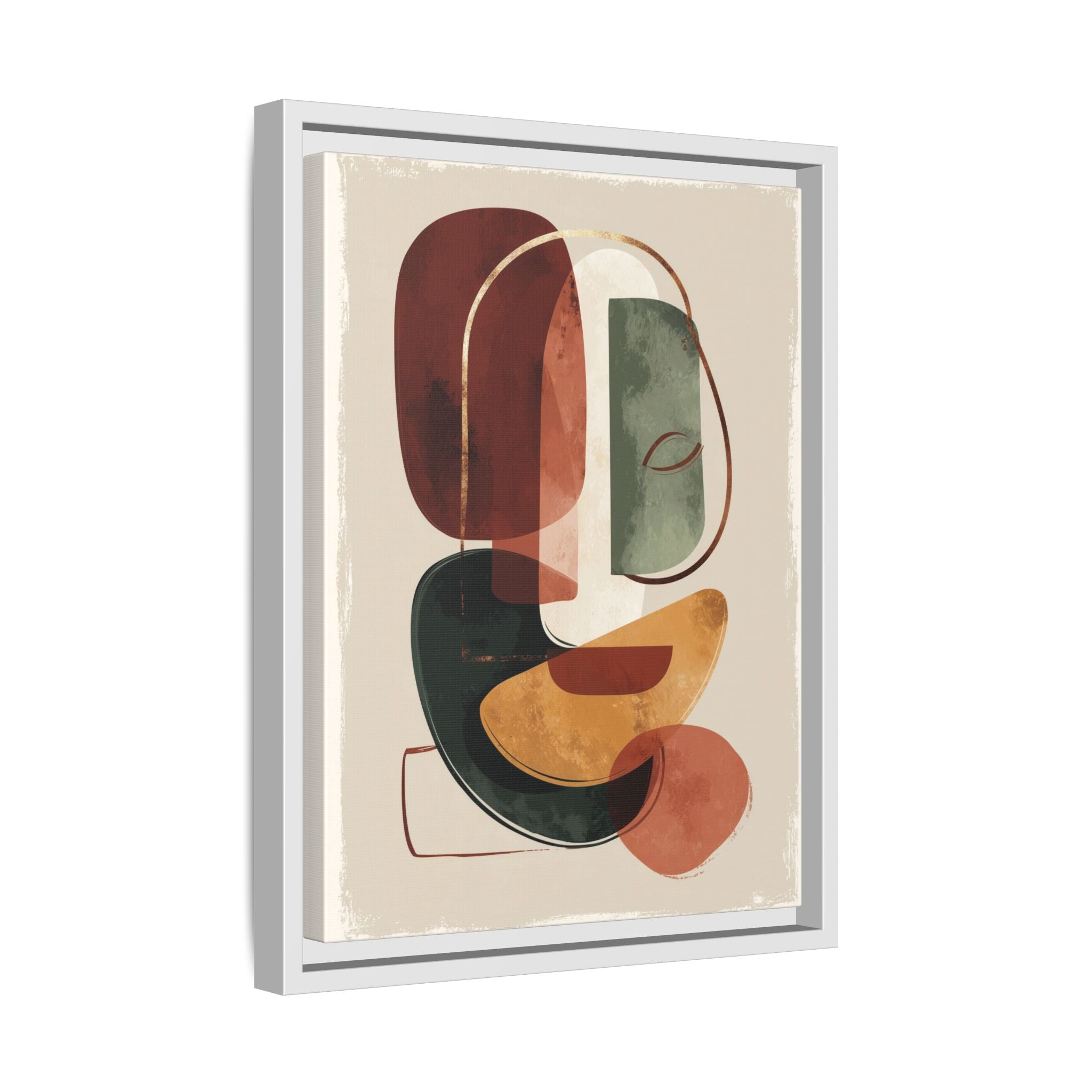 Layered Geometries: Mid-Century Modern Composition, Organic Abstract Design, Translucent Intersecting Shapes   |   Custom Orders Accepted