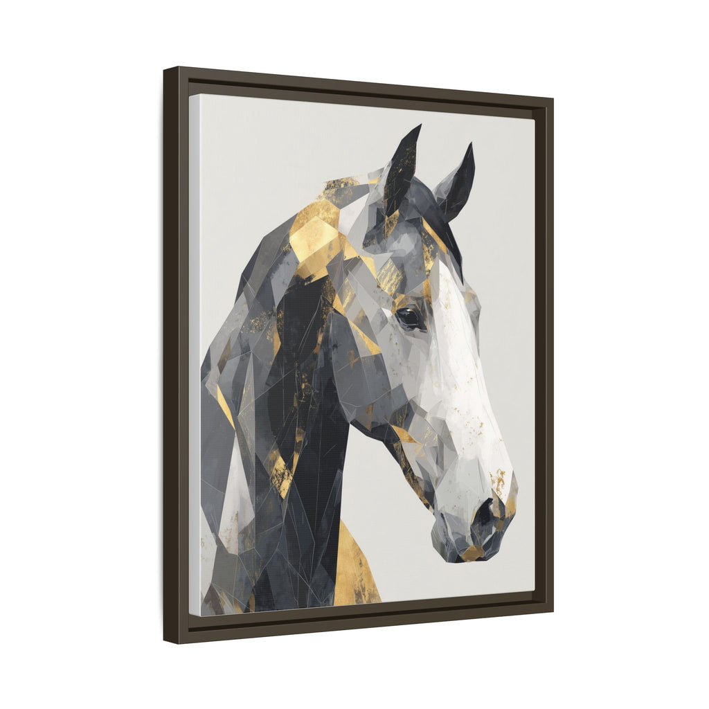 Geometric Stallion: Cubist Equine Art, Modern Metallic Polygonal Design   |  Personalized & Custom Orders Available