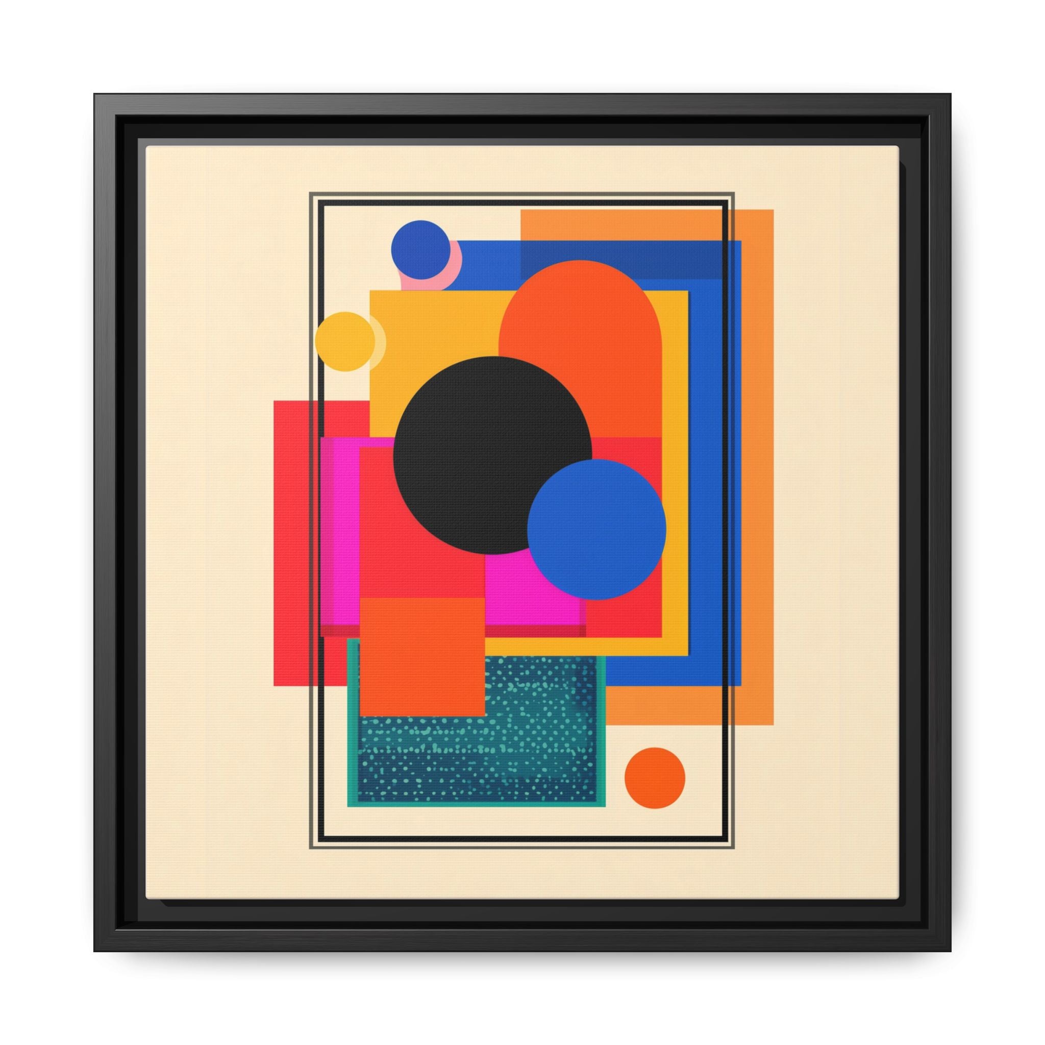 Geometric Harmony: Abstract Color Blocks, Mid-Century Modern Design, Minimalist Art Composition   |   Custom Orders Accepted