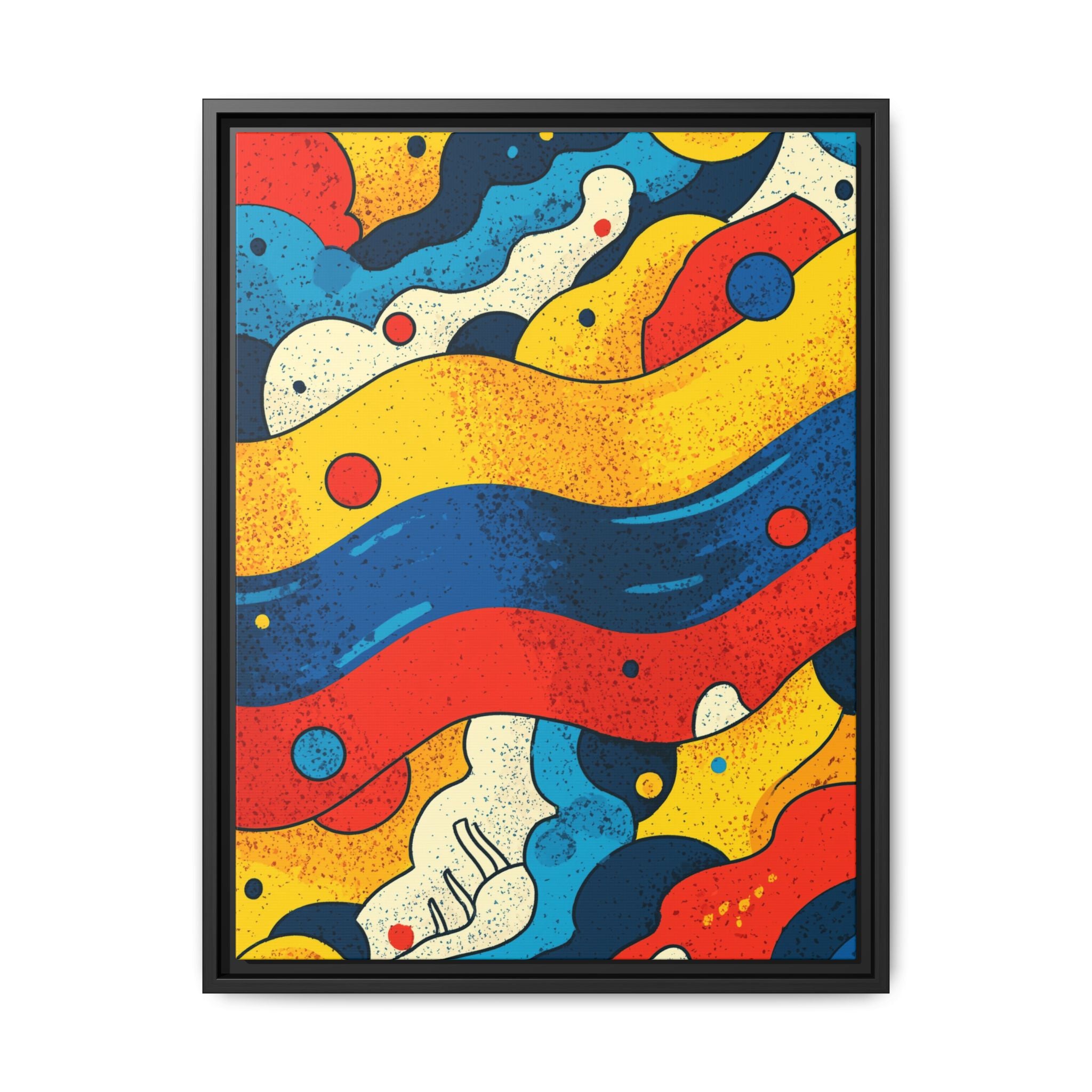 Wave Rhythms: Chromatic Abstraction, Vintage Screen Print Textures, Dynamic Color Composition   |   Custom Orders Accepted