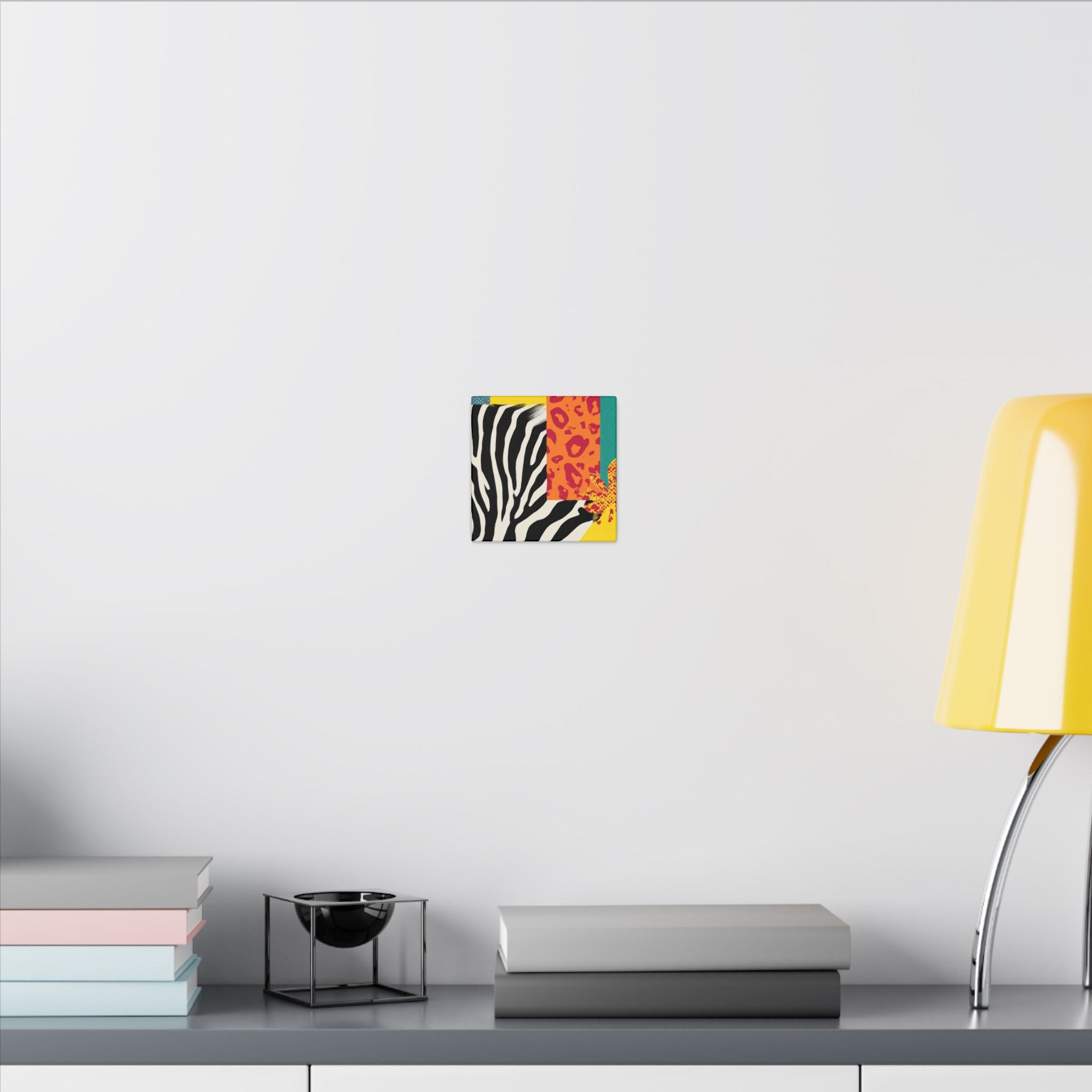 Copy of Pop Geometry: Zebra Leopard Fusion, Geometric Color Block, Modern Abstract Design   |   Custom Orders Accepted