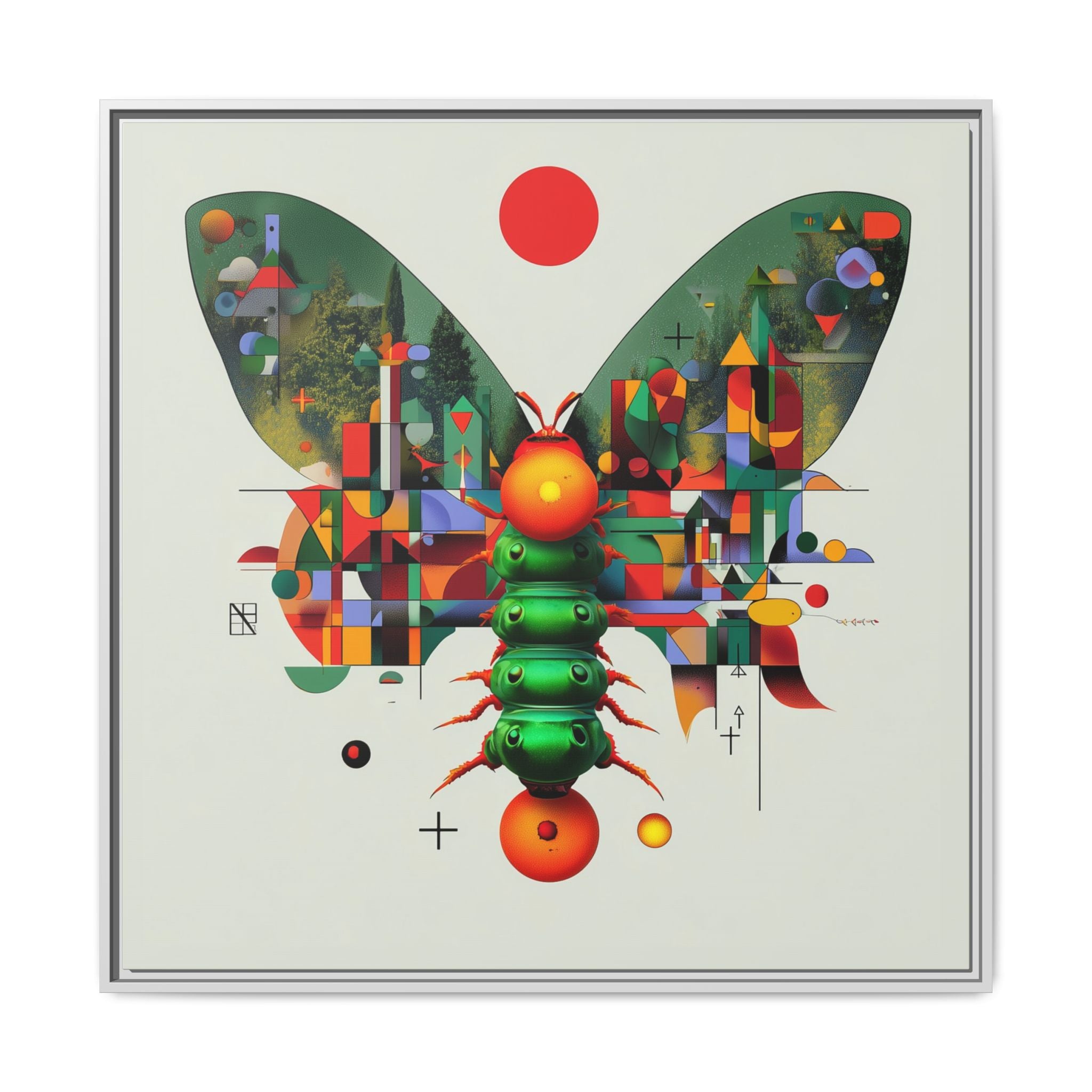 Metamorphic Geometry: Digital Butterfly Architecture, Cubist Nature Transformation   |    Custom Orders Available