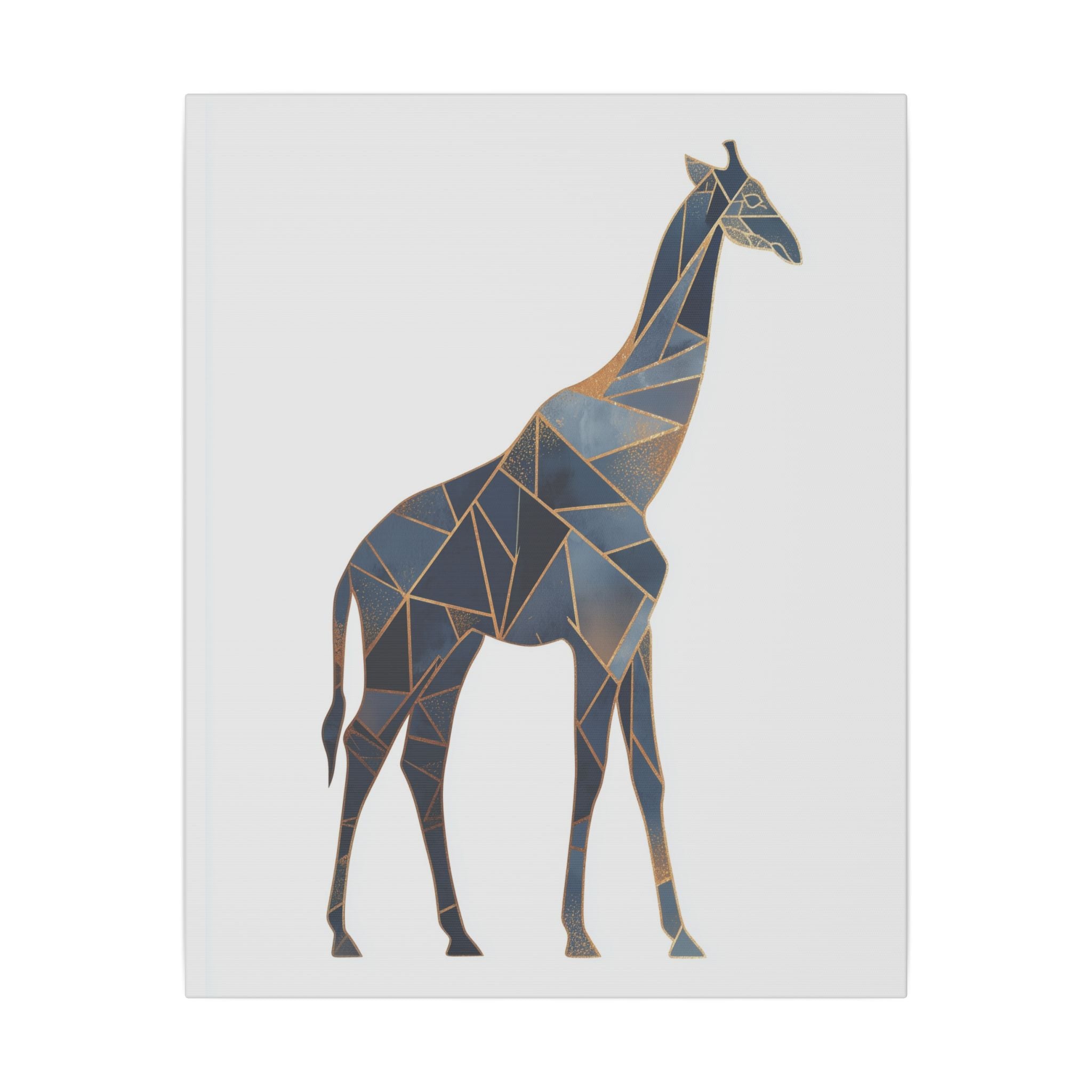 Geometric Giraffe: Low Poly Wildlife Art, Blue Polygon Design, Modern Abstract Animal Portrait   |  Personalized & Custom Orders Available