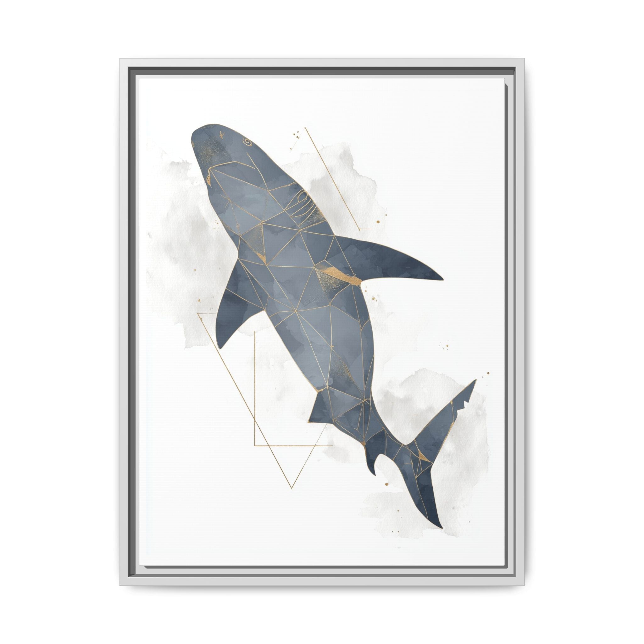 Aquatic Geometry: Shark Polygon Abstraction, Oceanic Digital Art   |  Personalized & Custom Orders Available
