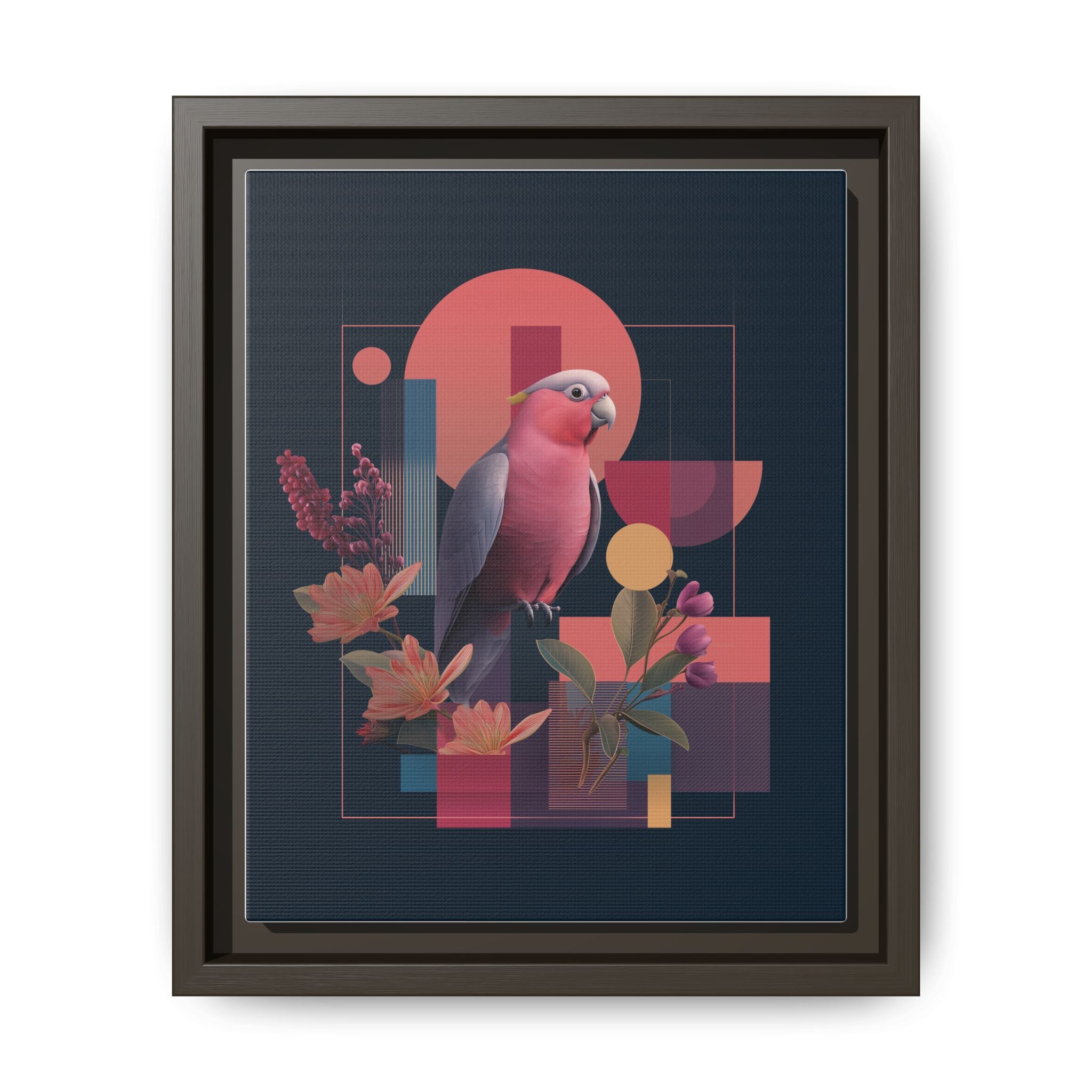 Geometric Rose Galah: Digital Art Deco, Retro-Futuristic Parrot Composition   |    Custom Orders Available