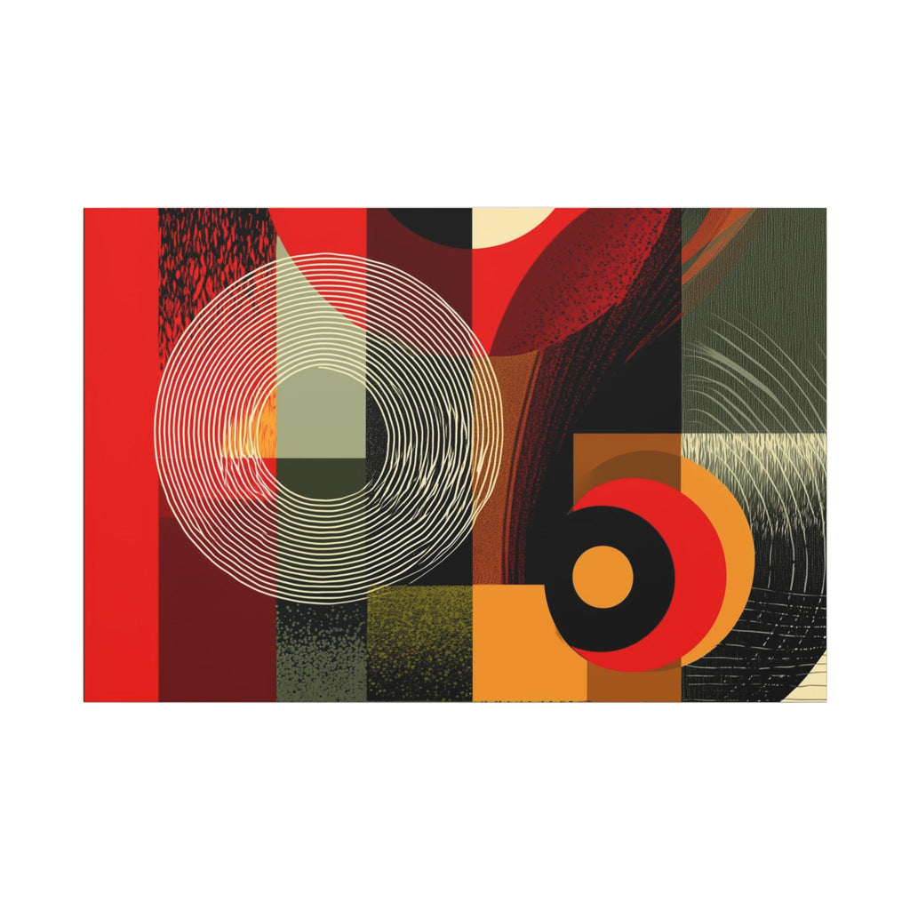 Geometric Convergence: Mid-Century Modern Abstract, Constructivist Design Principles, Bold Chromatic Composition   |   Custom Orders