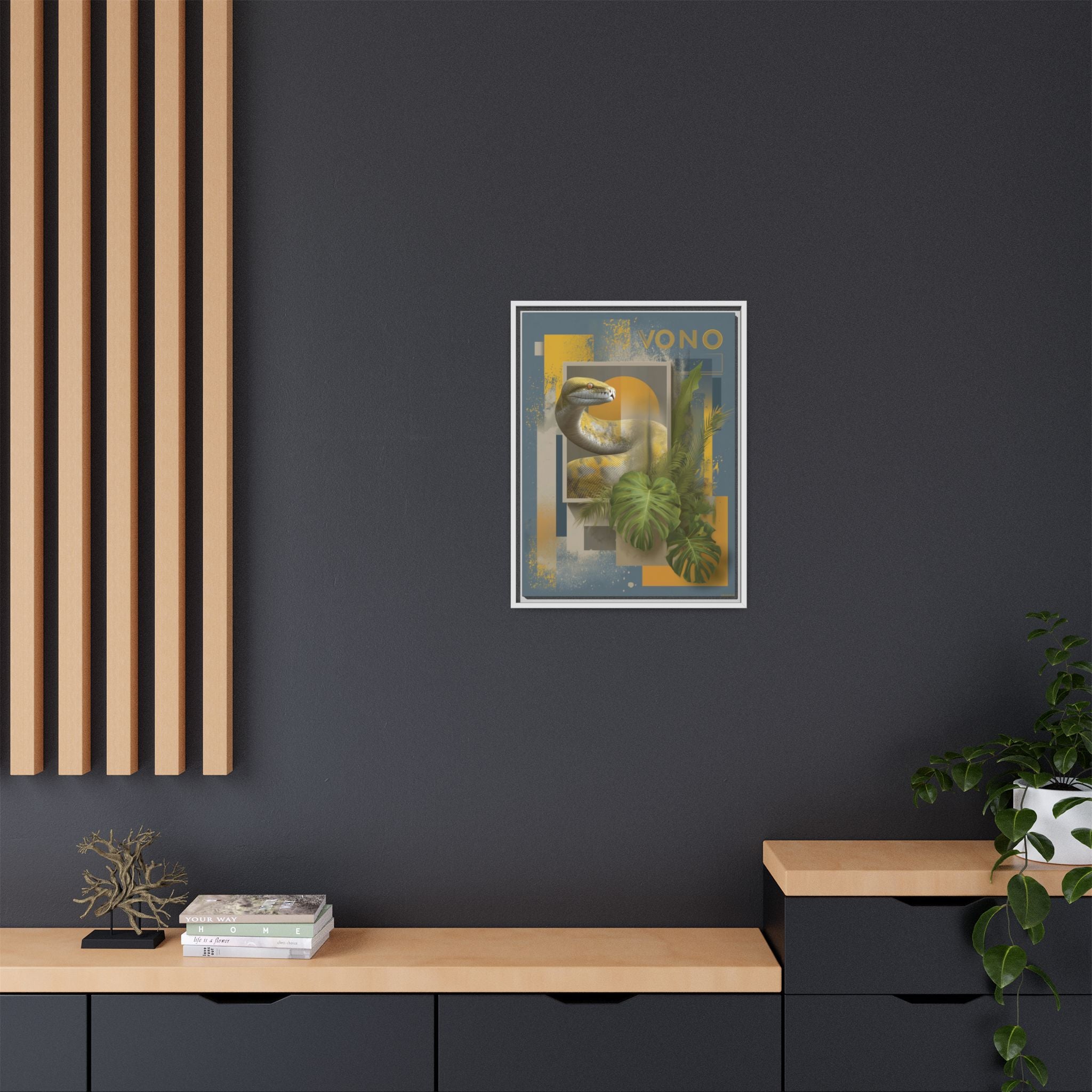 Serpent in Geometrics: Tropical Graphic Design, Modern Nature Illustration   |    Custom Orders Available