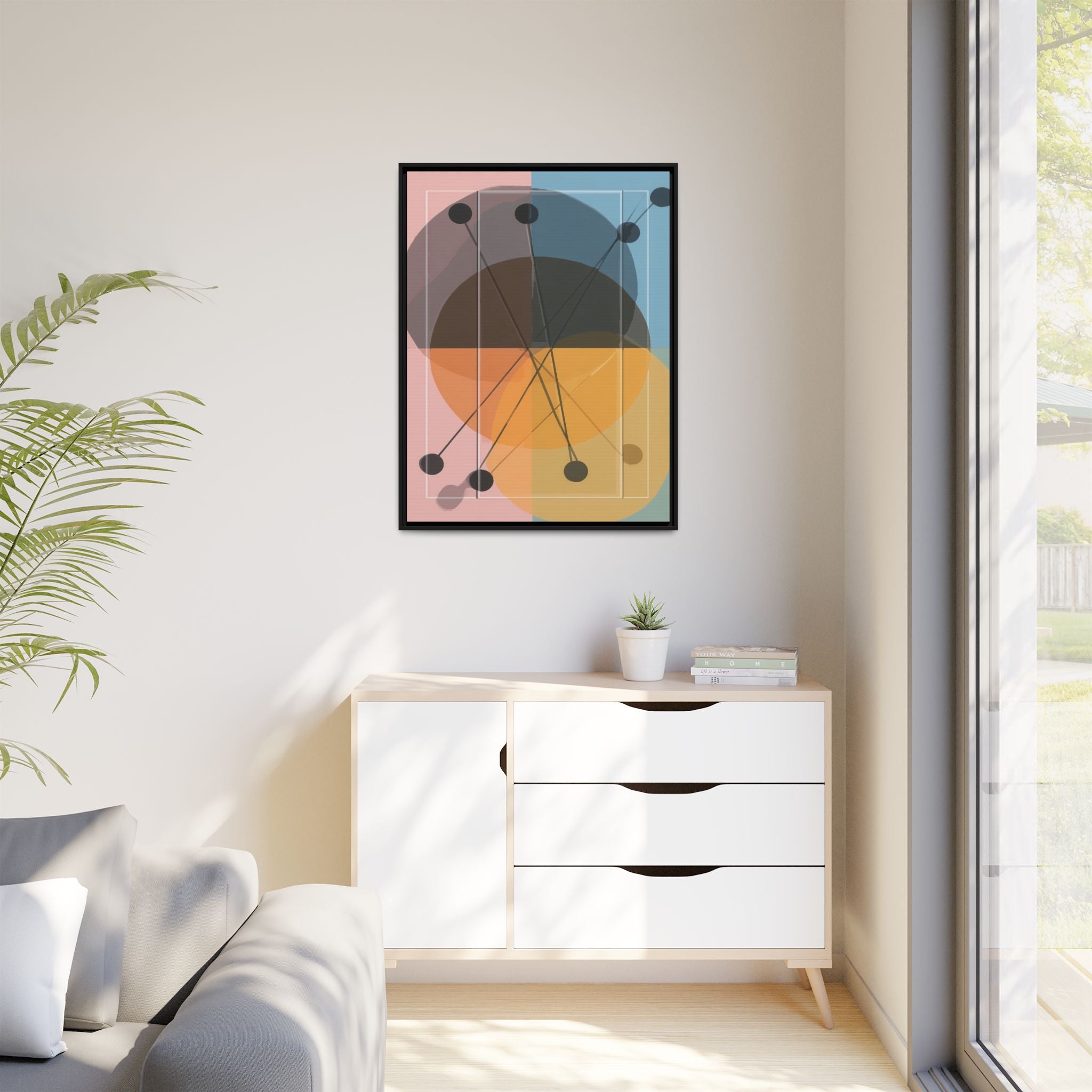 Geometric Intersections: Pastel Quadrants, Mid-Century Minimalism, Network Nodes   |   Custom Orders Accepted