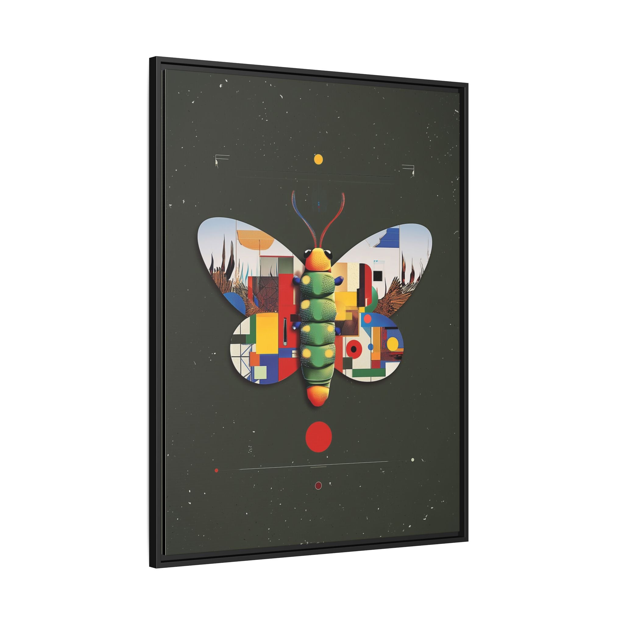 Geometric Butterfly Framed Print : Digital Cubist Interpretation, Modernist Entomological Design   |  Personalized & Custom Orders Available