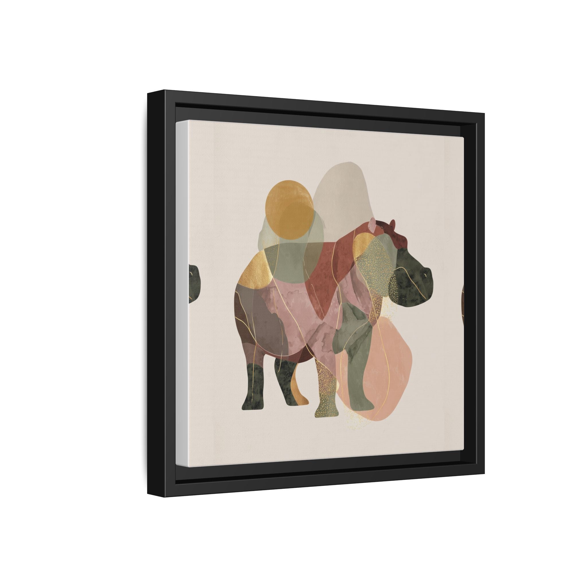Geometric Harmony: Abstract Hippo Silhouette, Modern Minimalist Animal Art   |    Custom Orders Available