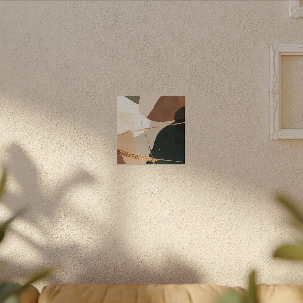 Canvas Print, Abstract Earthy Gold Wall Art, Modern Designer Home Decor, Stretched Matte Canvas; Thick, Multi-Size, Office Decor