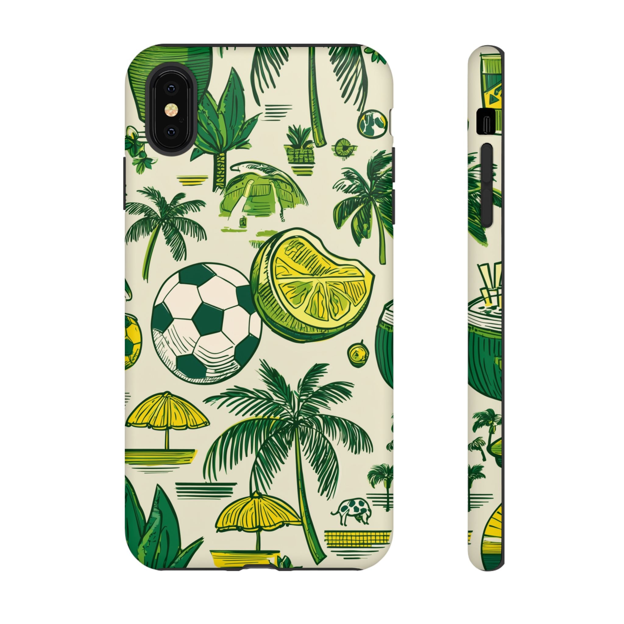 Summer Tough Cases: Sporty Tropical Phone Case, Fun Beach Vibe Phone Accessory, Summer Travel Gift, Colorful Phone Cover, Casual Style Tech