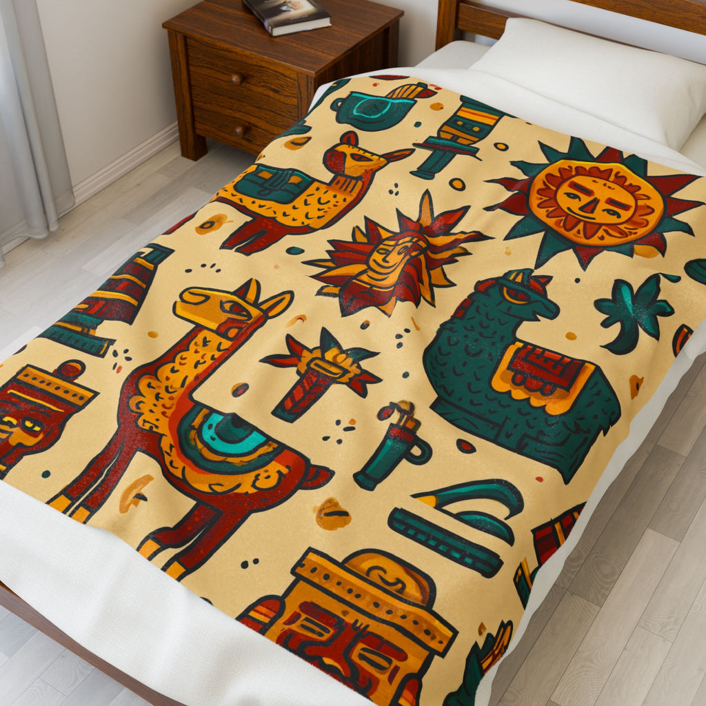 Andean Rhythms: Folkloric Llama Pattern, Peruvian Cultural Illustration   |   Custom Orders Accepted