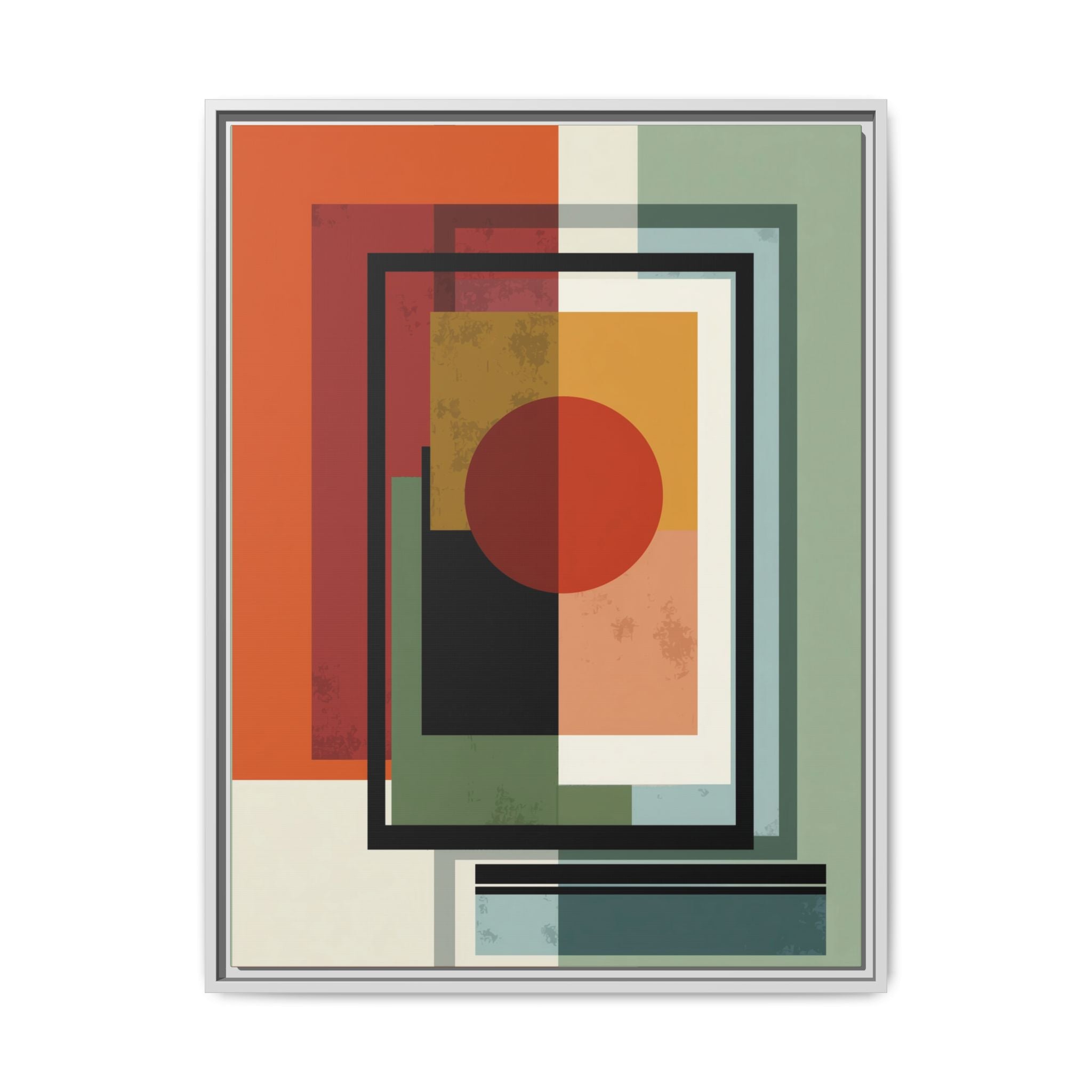 Geometric Harmonies: Mid-Century Modern Composition, Constructivist Inspiration, Abstract Rectangular Interplay   |   Custom Orders Accepted