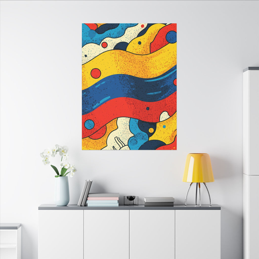 Fluid Dynamics: Retro Abstract Shapes, Mid-Century Modern Motion, Geometric Color Waves   |   Custom Orders Accepted