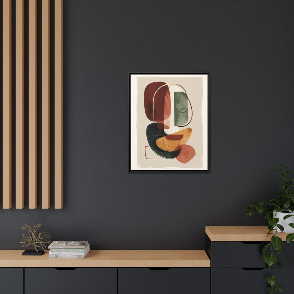 Layered Geometries: Mid-Century Modern Composition, Organic Abstract Design, Translucent Intersecting Shapes   |   Custom Orders Accepted