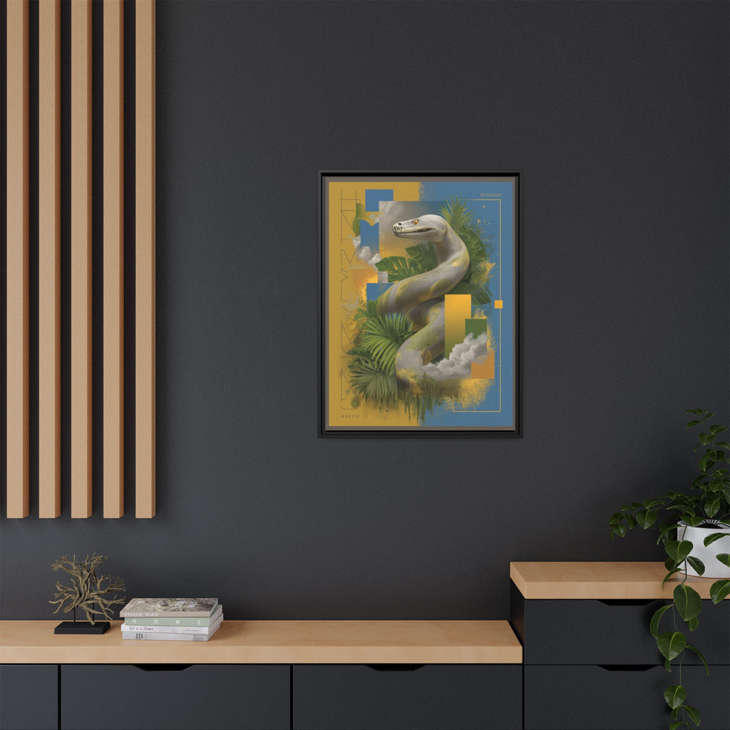 Serpent of Surreal Geometries: Tropical Hyperrealism, Digital Snake Illustration   |    Custom Orders Available