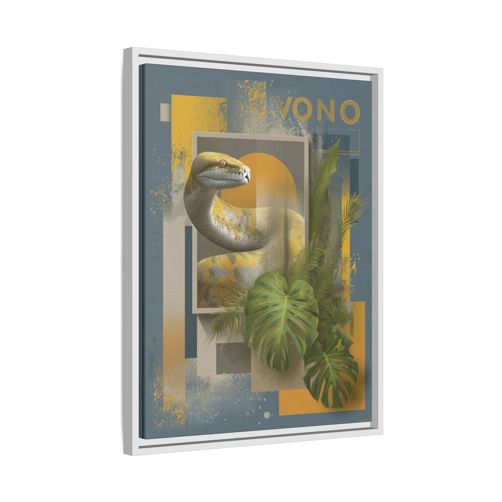 Serpent of Geometric Dimensions: Tropical Vono Design, Abstract Wildlife Art   |  Personalized & Custom Orders Available