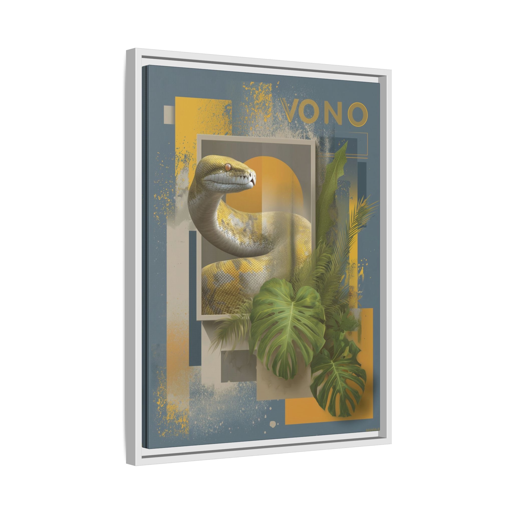 Serpent in Geometrics: Tropical Graphic Design, Modern Nature Illustration   |    Custom Orders Available