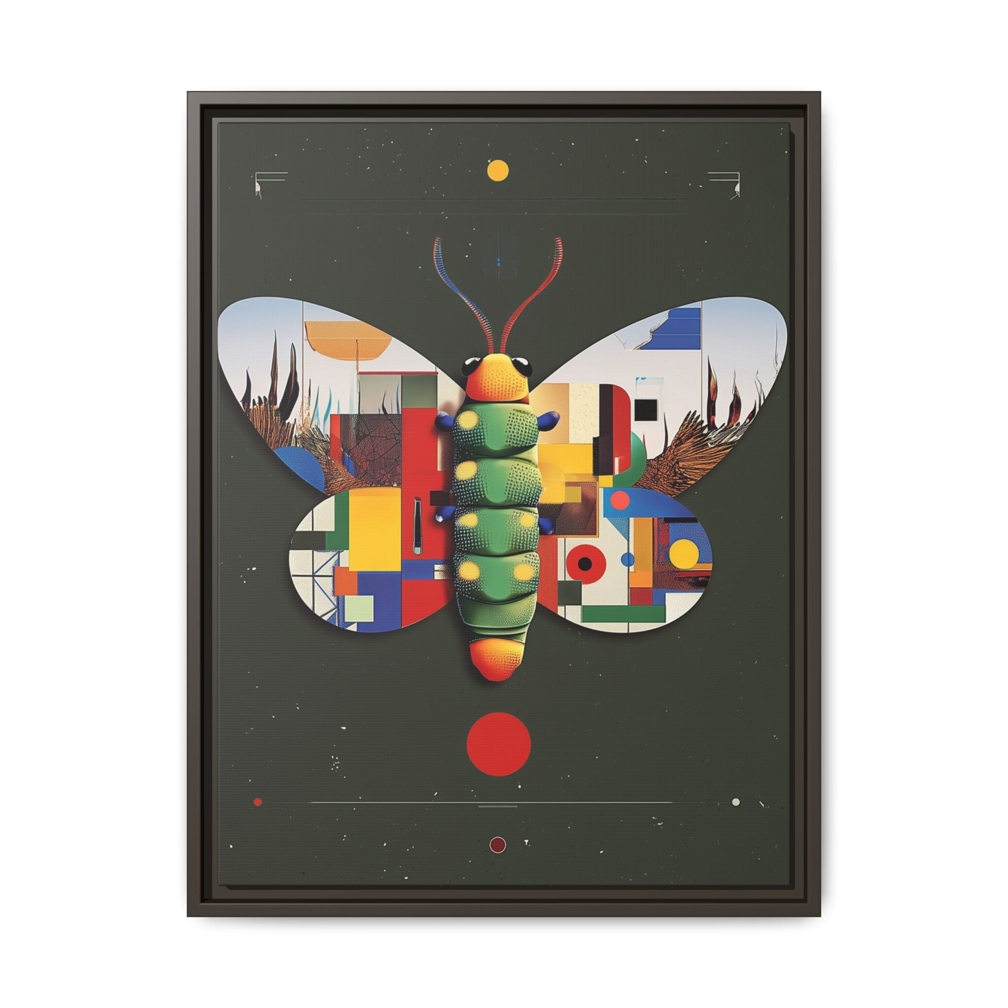 Geometric Butterfly: Bauhaus Digital Mosaic, Technological Nature Composition   |    Custom Orders Available