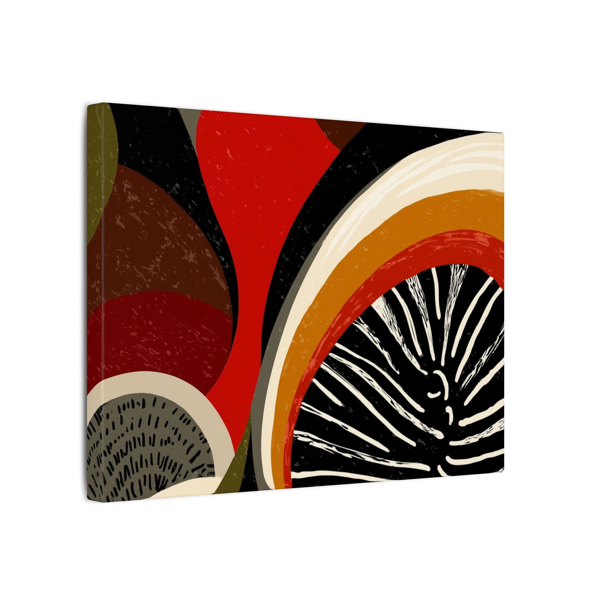 Harmonic Convergence: Organic Geometry, Mid-Century Modern Abstract, Earthy Palette Composition   |   Custom Orders Accepted