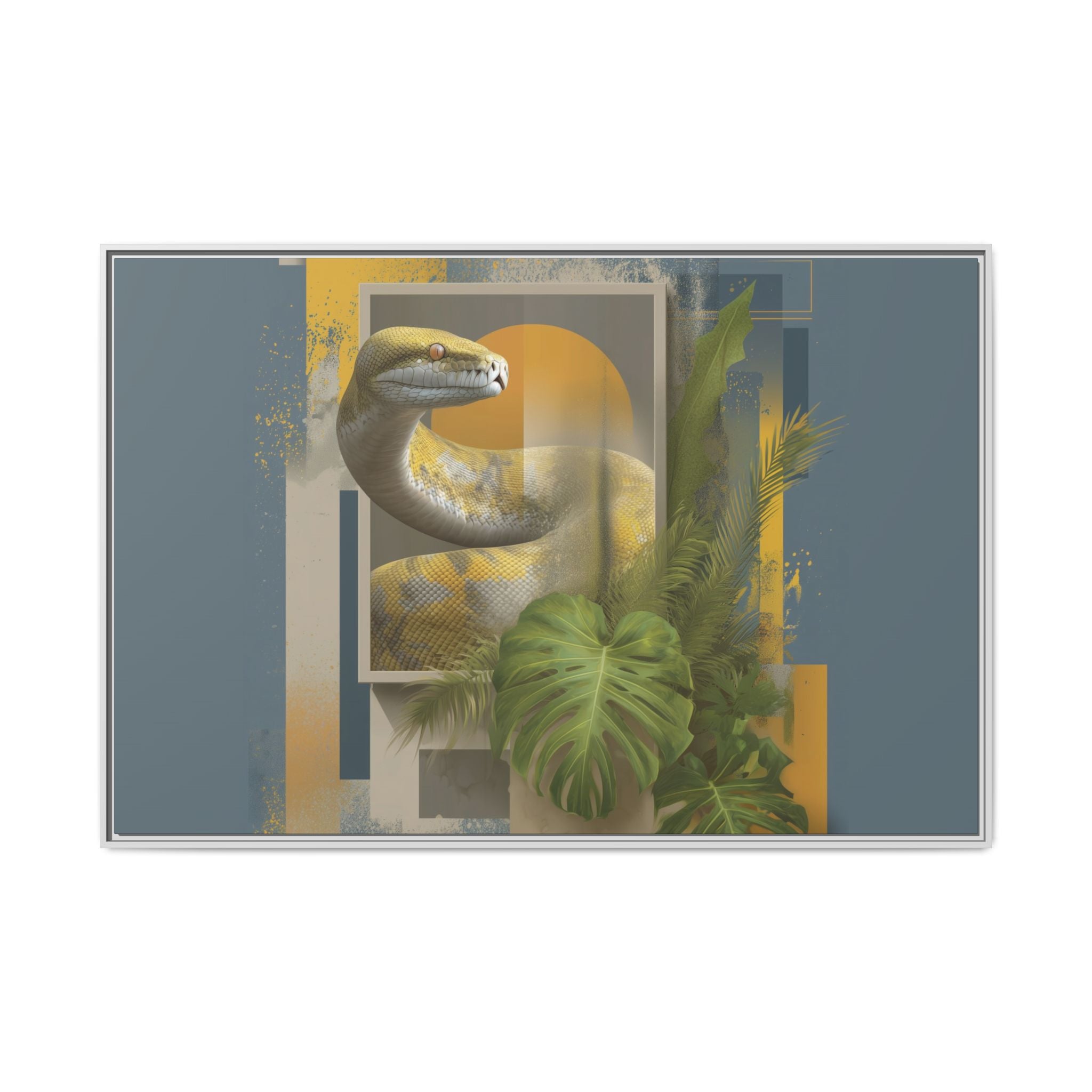 Serpent in Geometrics: Tropical Graphic Design, Modern Nature Illustration   |    Custom Orders Available