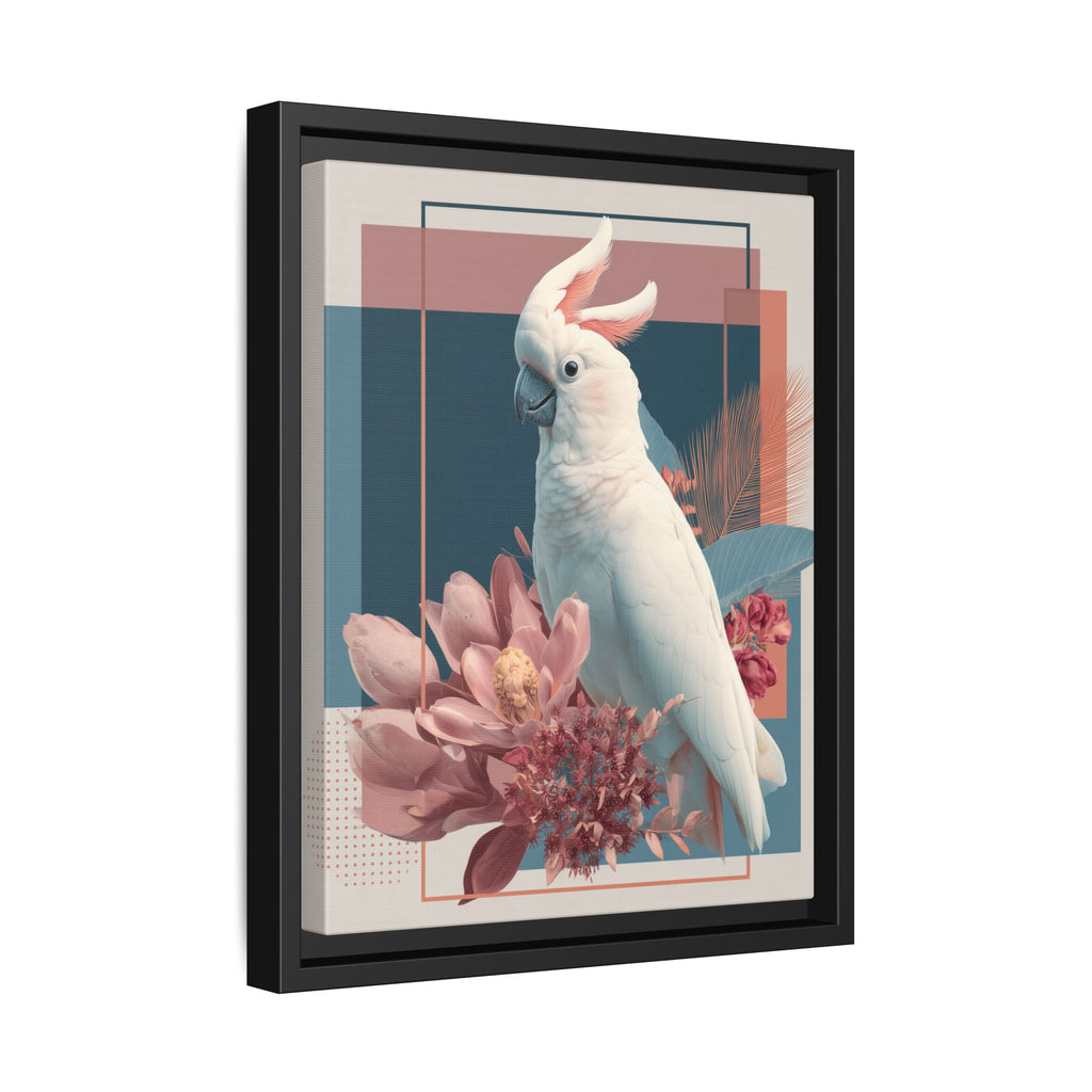 Cockatoo Geometric Framed Print : Modern Wildlife Illustration, Geometric Botanical Fusion   |  Personalized & Custom Orders Available