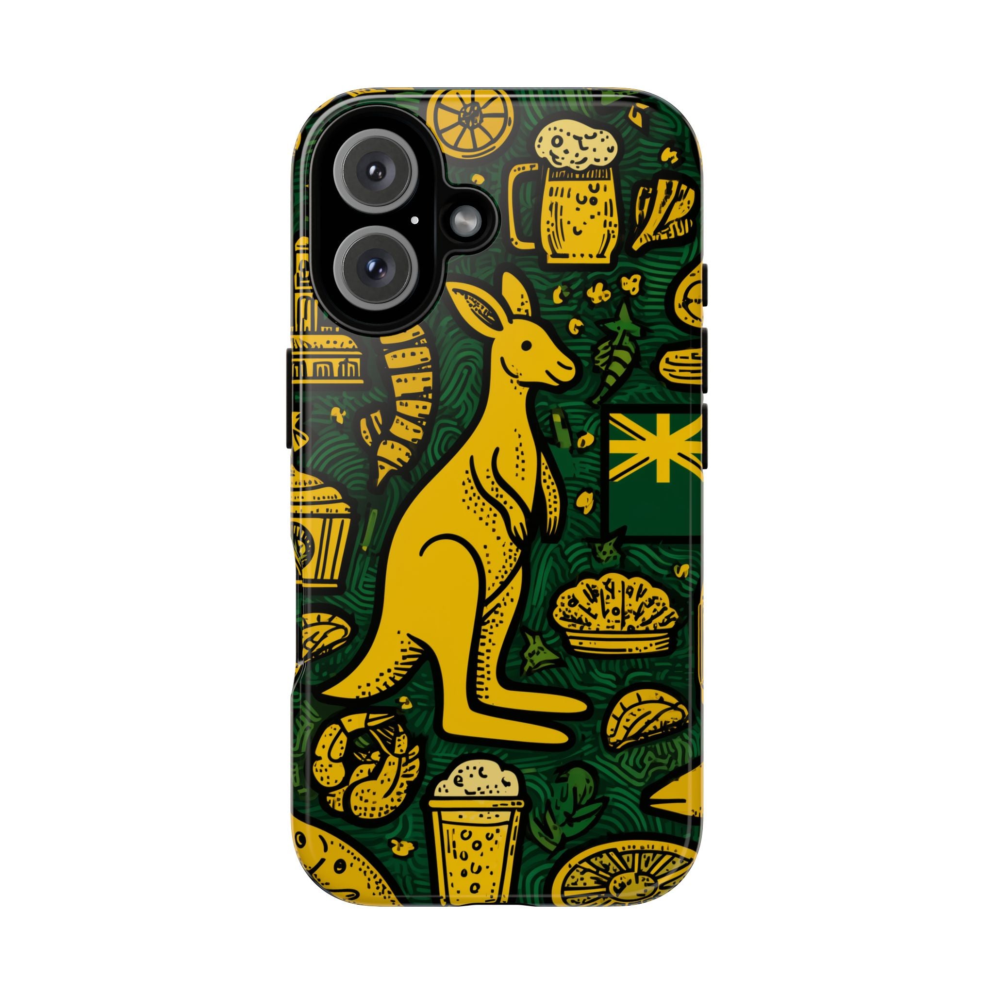 Australian-themed iPhone Case, Tough Phone Cover, Unique Gift for Travelers, Cute Animal Design, Festival & Holiday Accessory