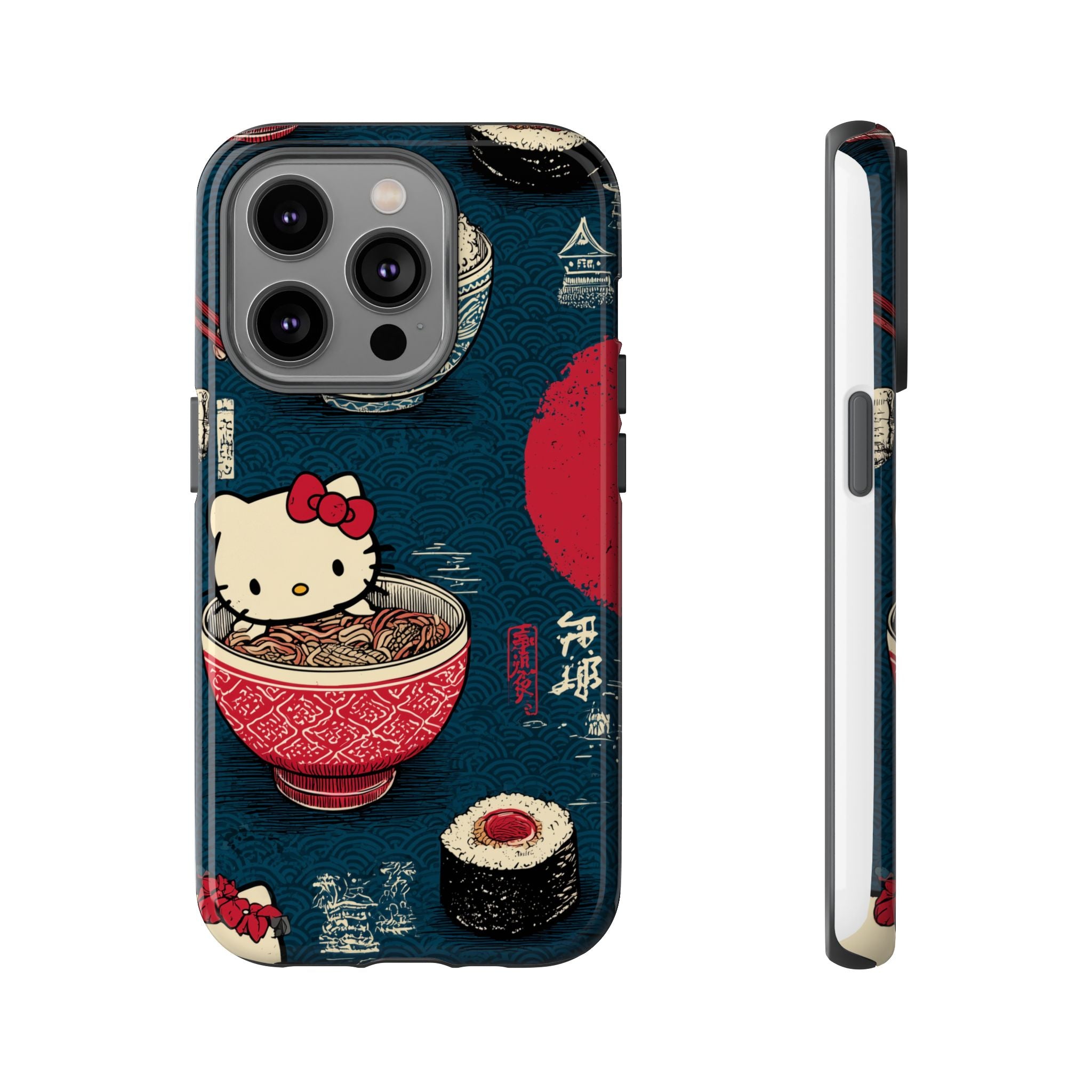 Japanese Kitty Sushi Vibrant Phone Case - Tough Case | Funky, Colorful, Unique Design for Gift, Accessory, Protection, Trendy