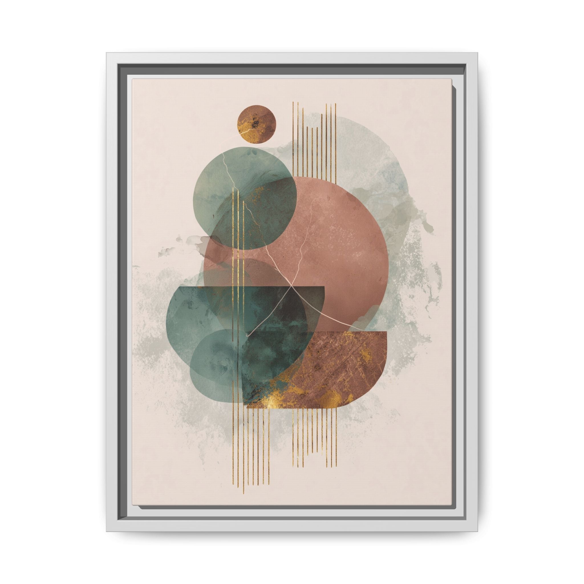 Translucent Geometries: Abstract Circles, Mid-Century Minimalism, Watercolor Layers   |   Custom Orders Accepted