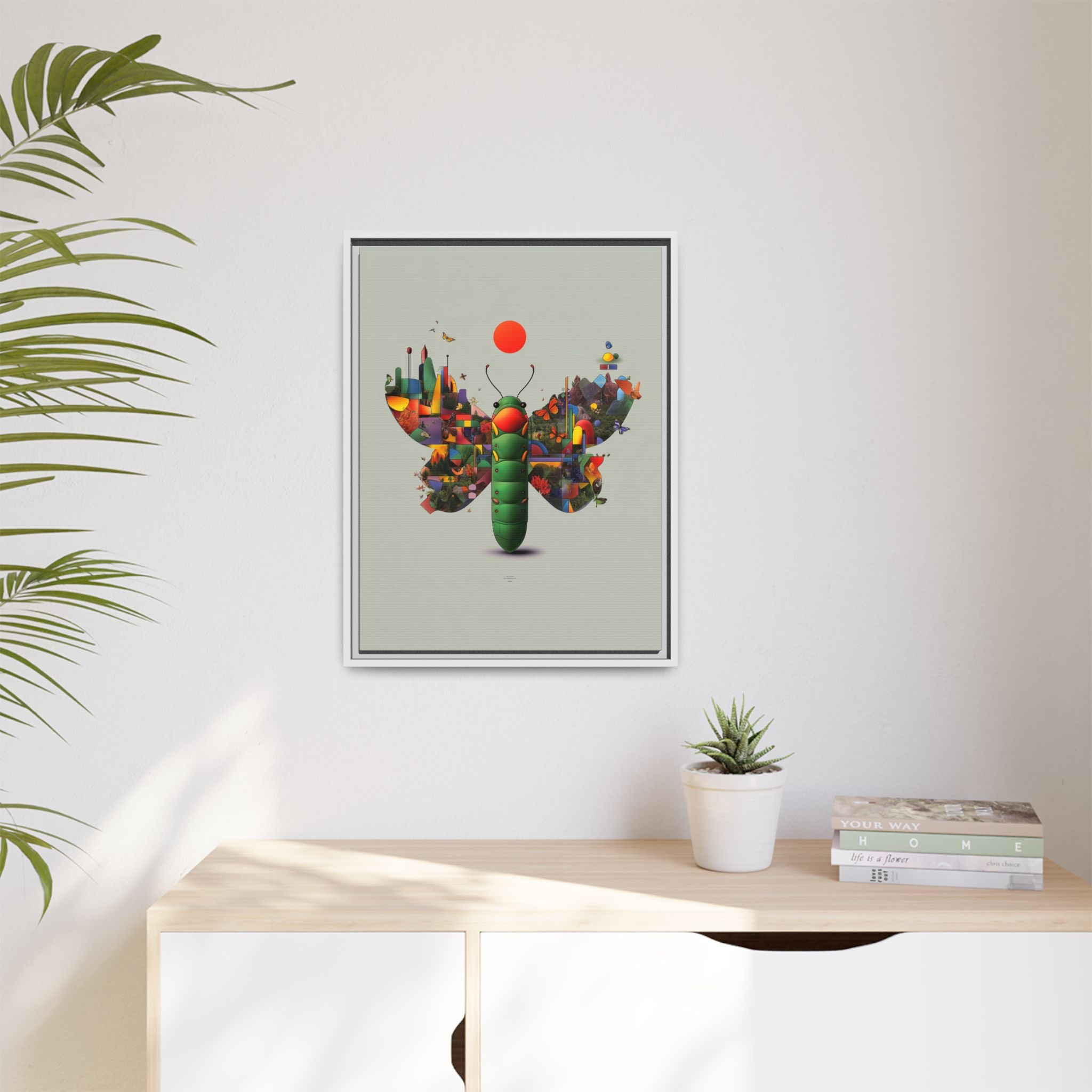 Metamorphosis of Geometry: Digital Nature Mosaic, Surreal Butterfly Landscape   |    Custom Orders Available
