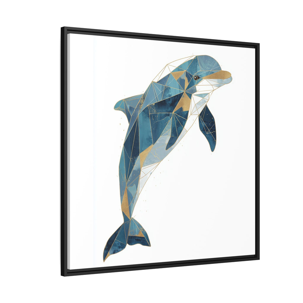 Oceanic Geometry: Dolphin in Blue Polygons, Modern Marine Art   |  Personalized & Custom Orders Available
